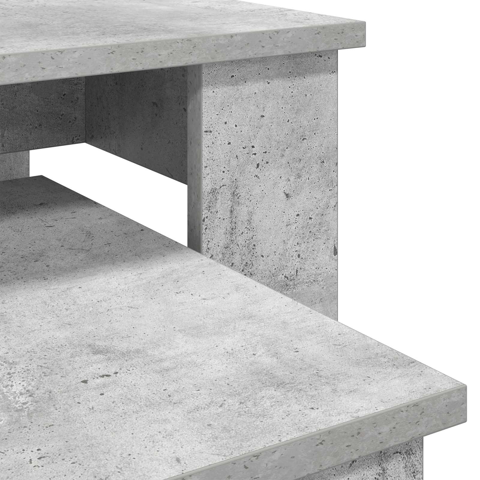 Koffietafel Set 2 pcs Beton Grijs Bewerkt hout is nu te koop bij PeponiXL, paradijselijk wonen!