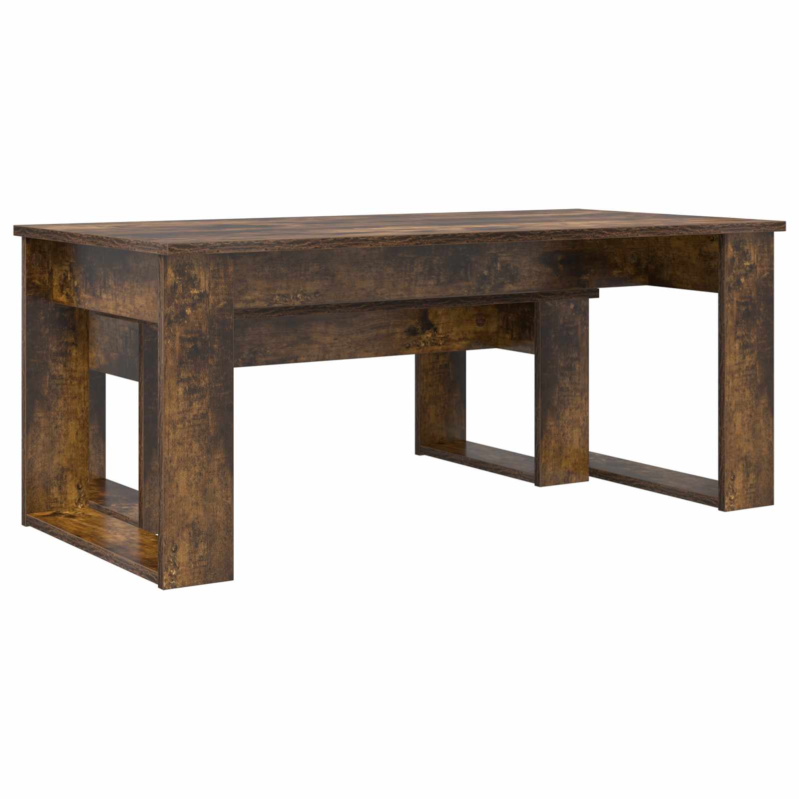 Koffietafel Set 2 pcs Gerookt eiken Bewerkt hout is nu te koop bij PeponiXL, paradijselijk wonen!