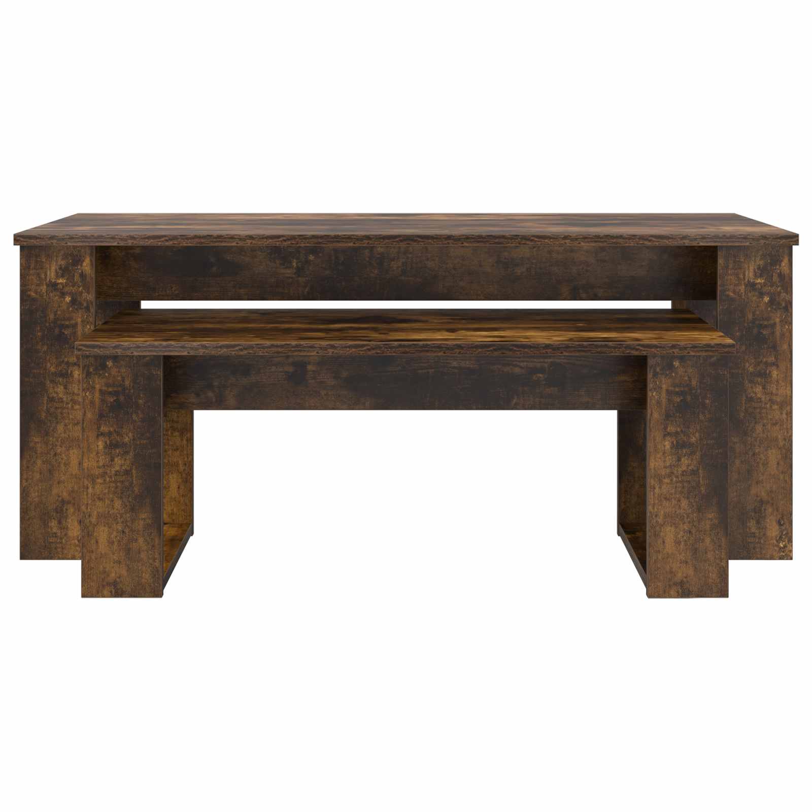 Koffietafel Set 2 pcs Gerookt eiken Bewerkt hout is nu te koop bij PeponiXL, paradijselijk wonen!