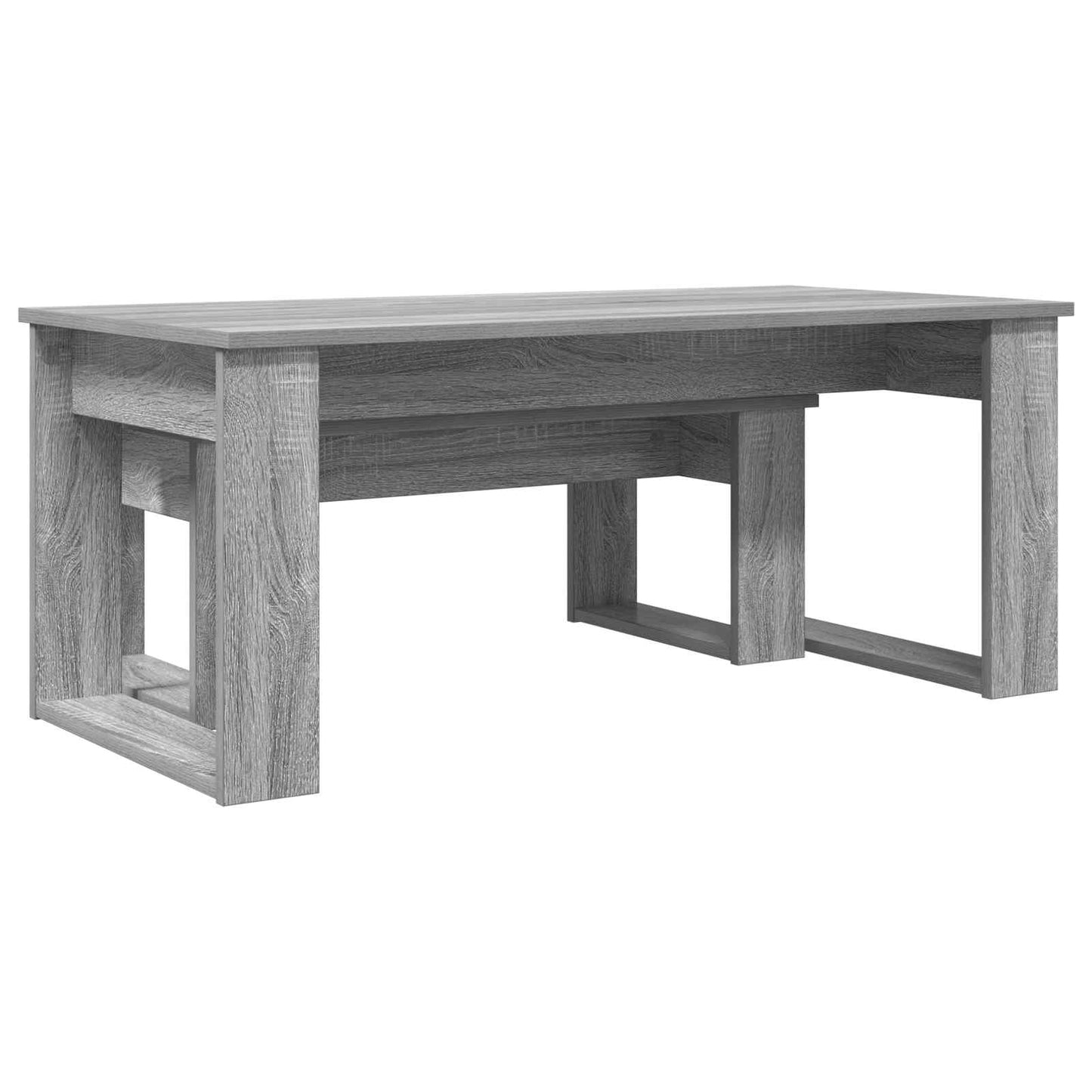Koffietafel Set 2 pcs Grijs Sonoma Bewerkt hout is nu te koop bij PeponiXL, paradijselijk wonen!