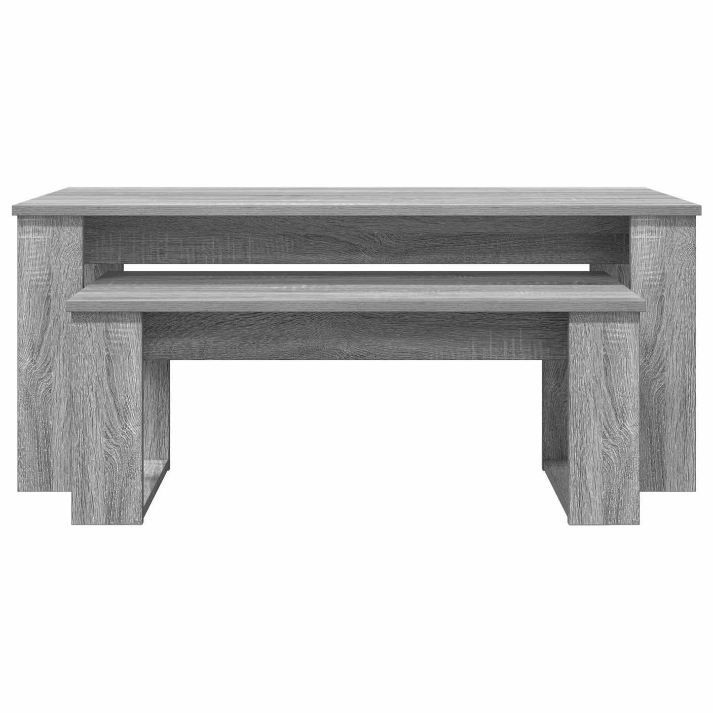 Koffietafel Set 2 pcs Grijs Sonoma Bewerkt hout is nu te koop bij PeponiXL, paradijselijk wonen!