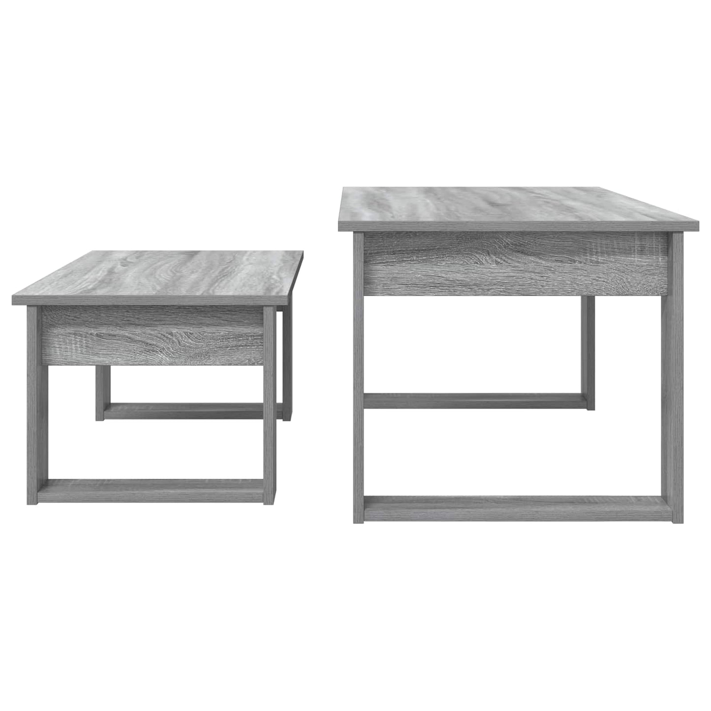 Koffietafel Set 2 pcs Grijs Sonoma Bewerkt hout is nu te koop bij PeponiXL, paradijselijk wonen!