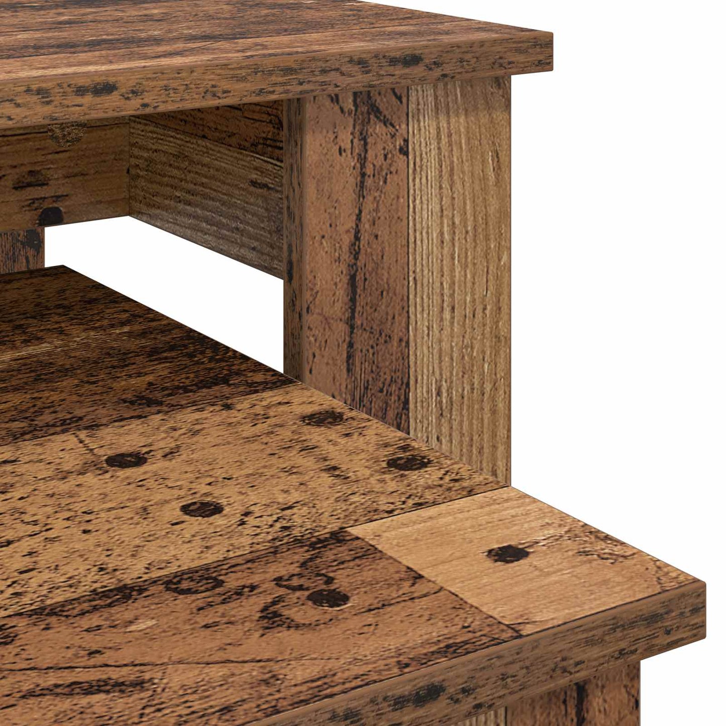Koffietafel Set 2 pcs Oudhout Bewerkt hout is nu te koop bij PeponiXL, paradijselijk wonen!