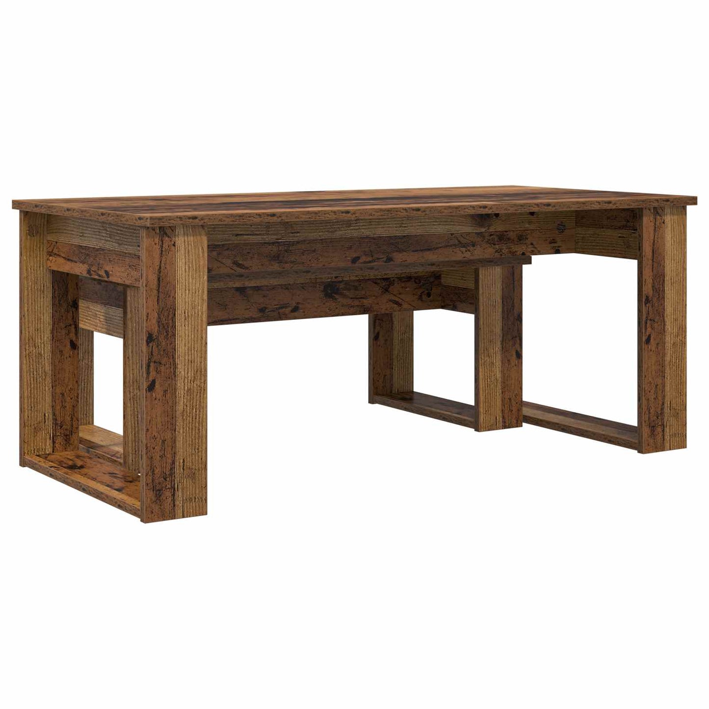 Koffietafel Set 2 pcs Oudhout Bewerkt hout is nu te koop bij PeponiXL, paradijselijk wonen!