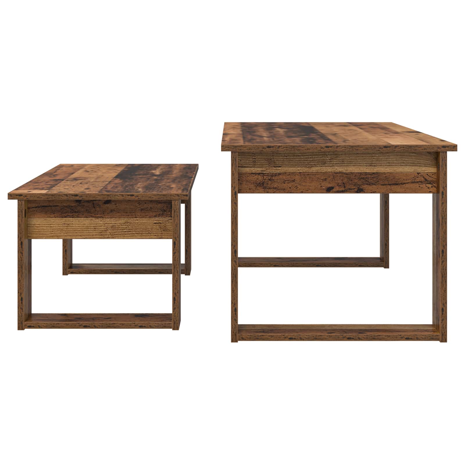 Koffietafel Set 2 pcs Oudhout Bewerkt hout is nu te koop bij PeponiXL, paradijselijk wonen!