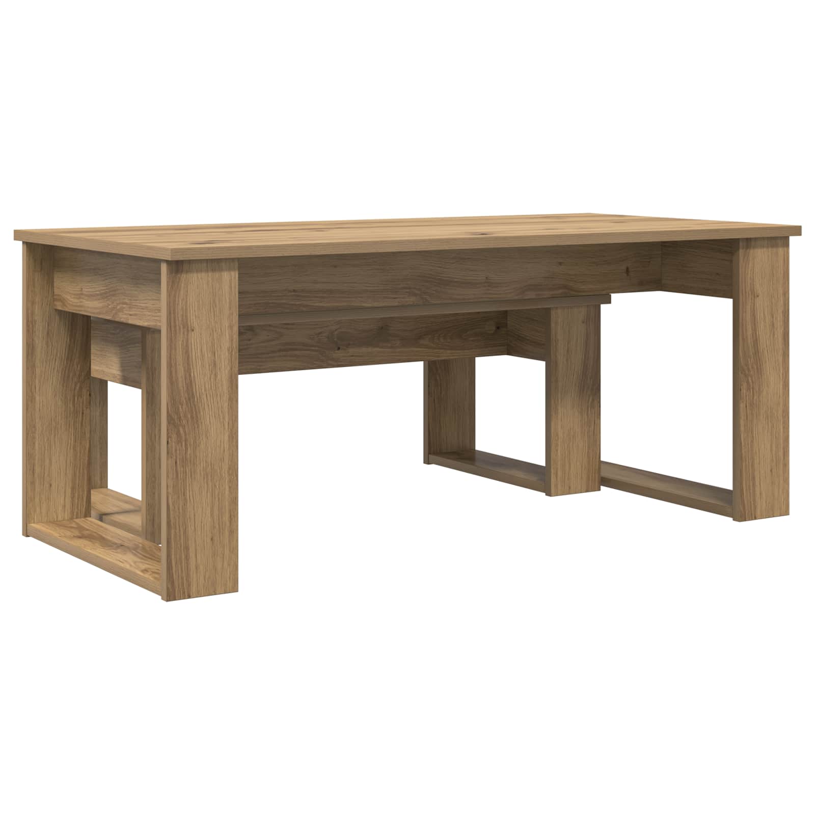 Koffietafel Set 2 pcs Artisan Eiken Bewerkt hout is nu te koop bij PeponiXL, paradijselijk wonen!