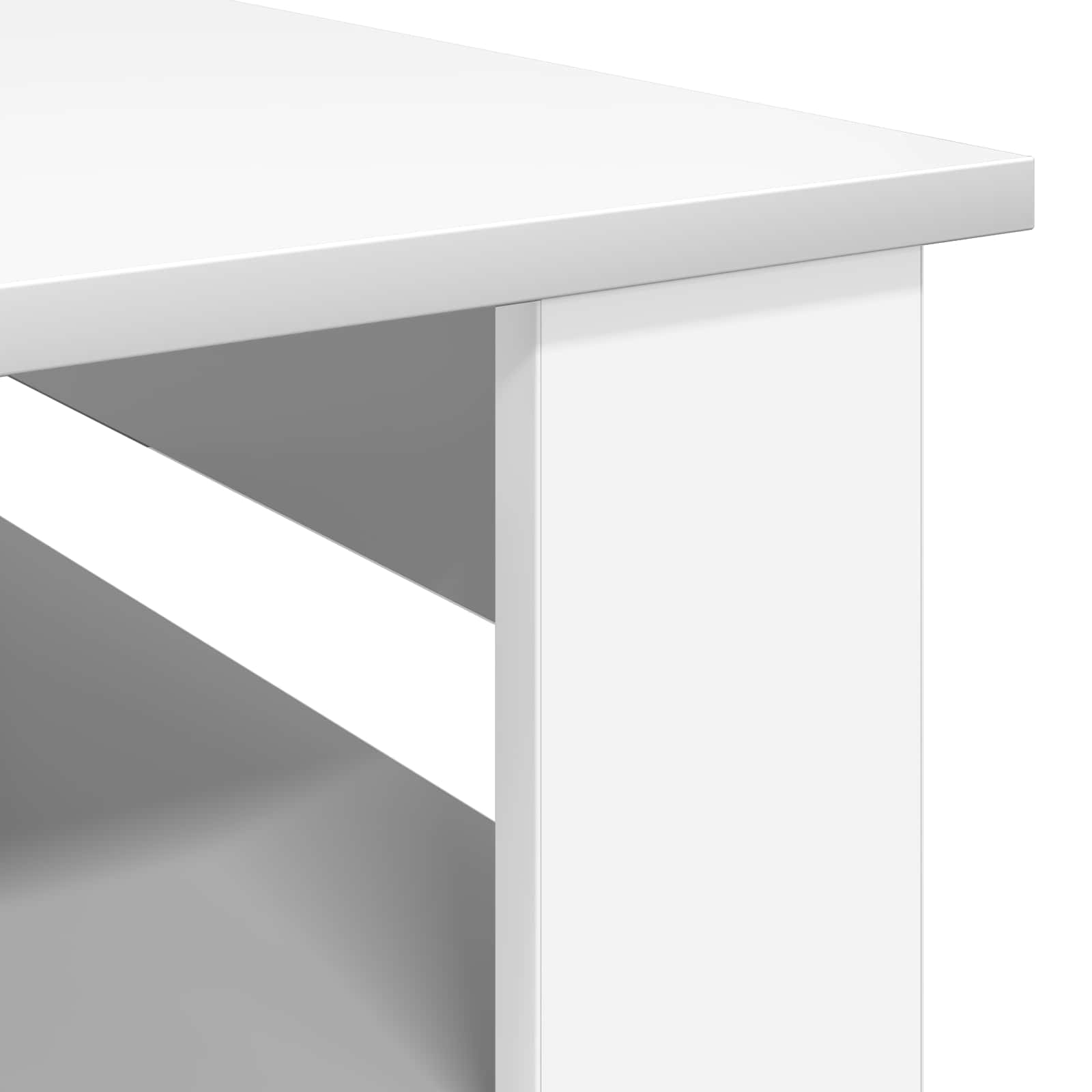 Salontafel met opslag Wit 64 x 54 x 44 cm Bewerkt hout is nu te koop bij PeponiXL, paradijselijk wonen!