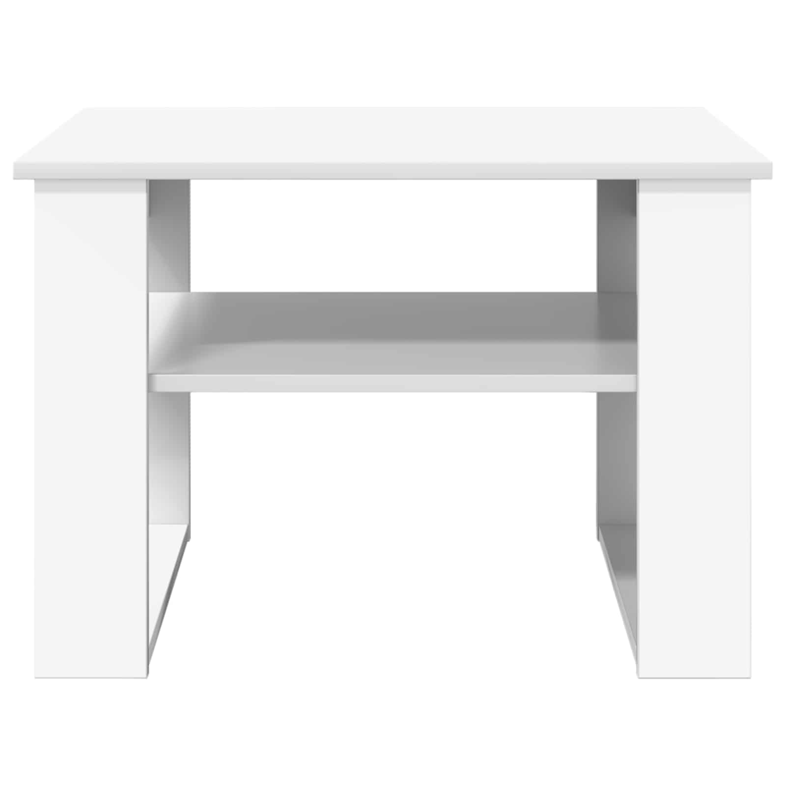 Salontafel met opslag Wit 64 x 54 x 44 cm Bewerkt hout is nu te koop bij PeponiXL, paradijselijk wonen!