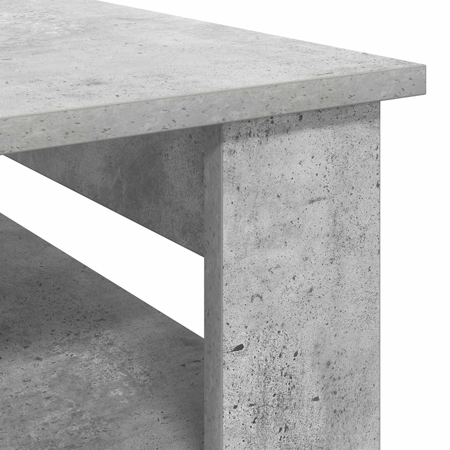 Salontafel met opslag Beton Grijs 64 x 54 x 44 cm Bewerkt hout is nu te koop bij PeponiXL, paradijselijk wonen!