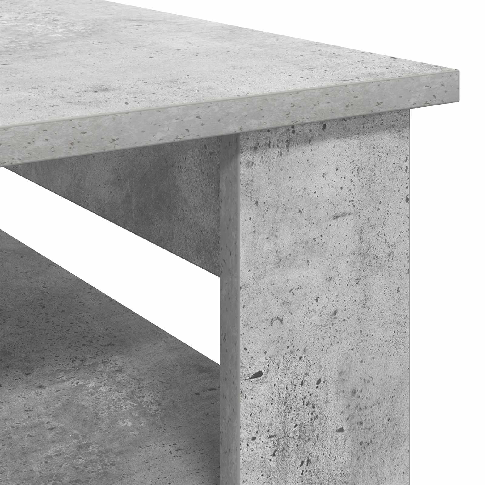 Salontafel met opslag Beton Grijs 64 x 54 x 44 cm Bewerkt hout is nu te koop bij PeponiXL, paradijselijk wonen!