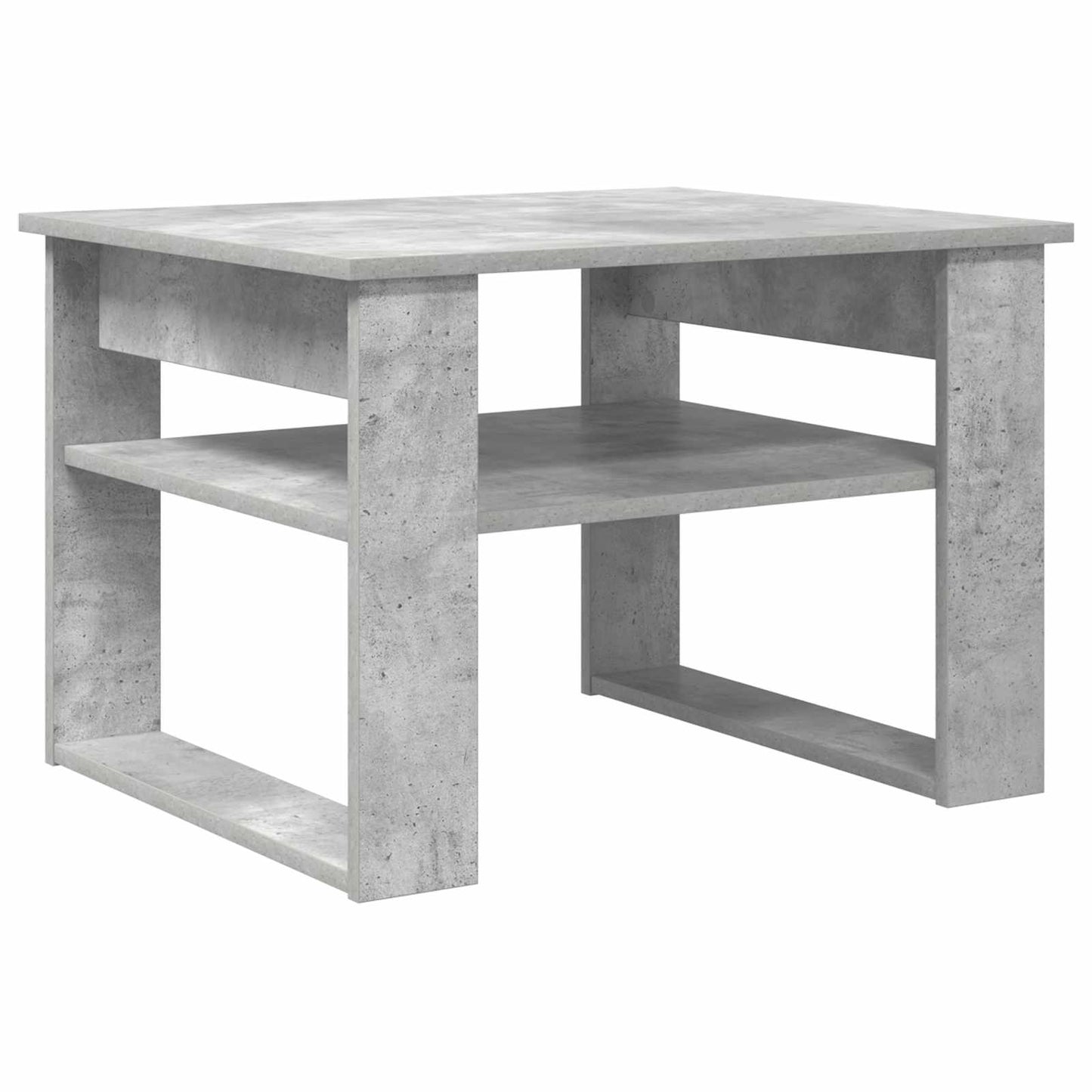 Salontafel met opslag Beton Grijs 64 x 54 x 44 cm Bewerkt hout is nu te koop bij PeponiXL, paradijselijk wonen!