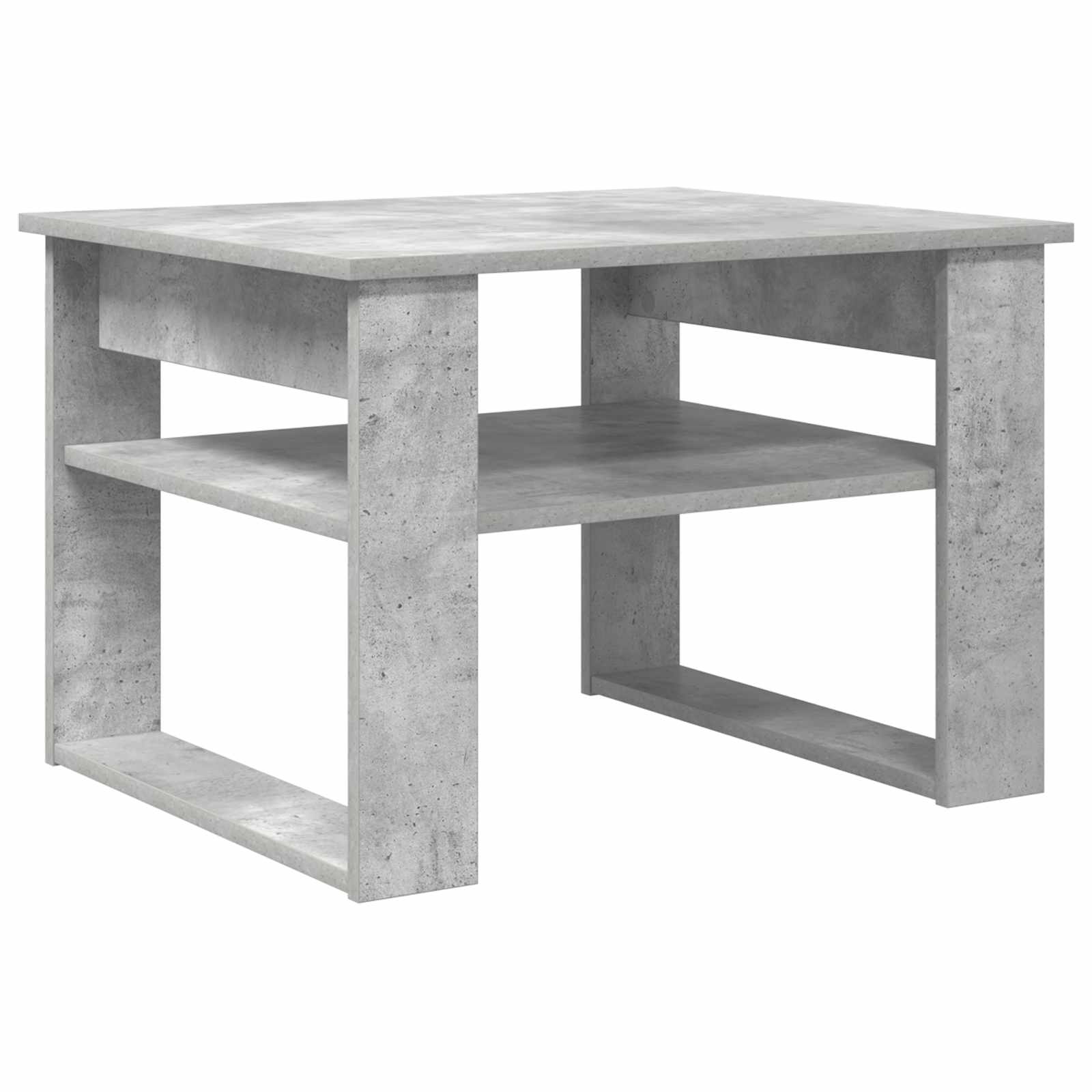 Salontafel met opslag Beton Grijs 64 x 54 x 44 cm Bewerkt hout is nu te koop bij PeponiXL, paradijselijk wonen!