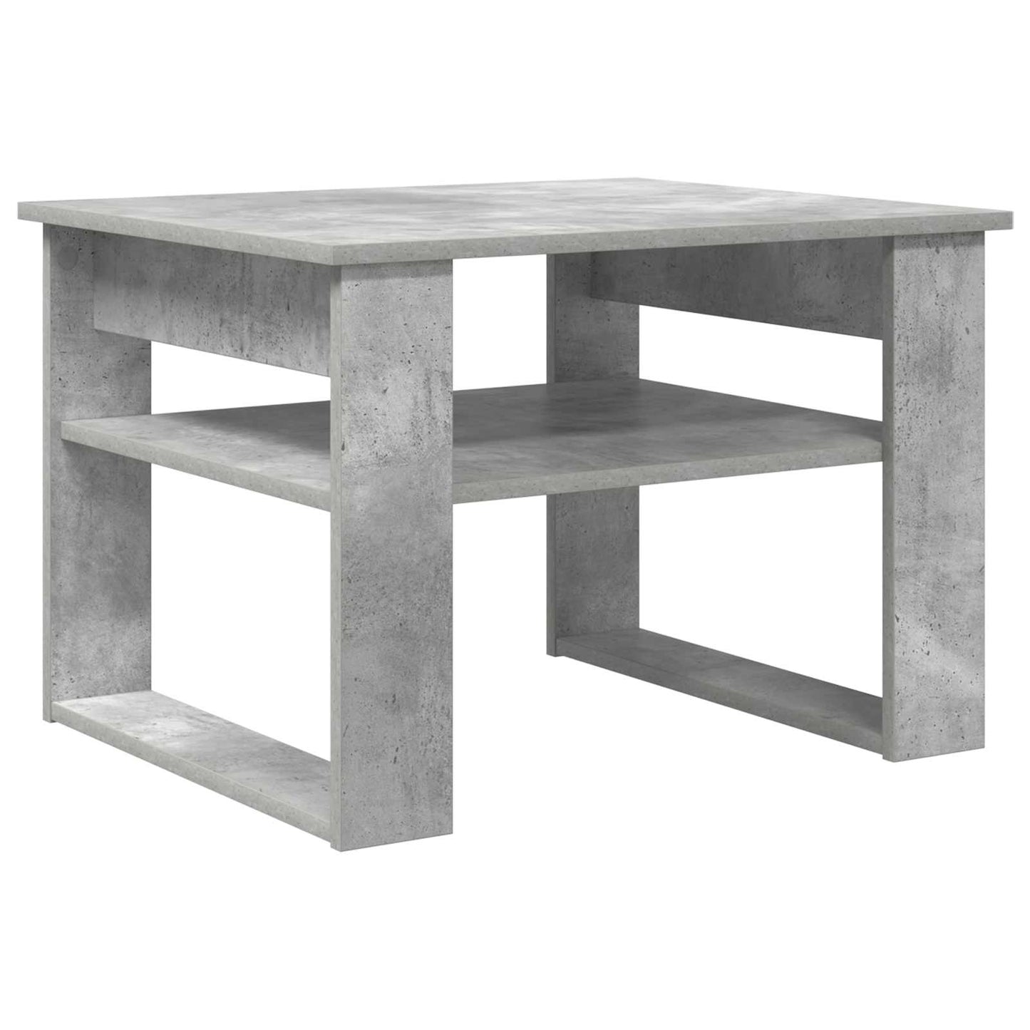 Salontafel met opslag Beton Grijs 64 x 54 x 44 cm Bewerkt hout is nu te koop bij PeponiXL, paradijselijk wonen!