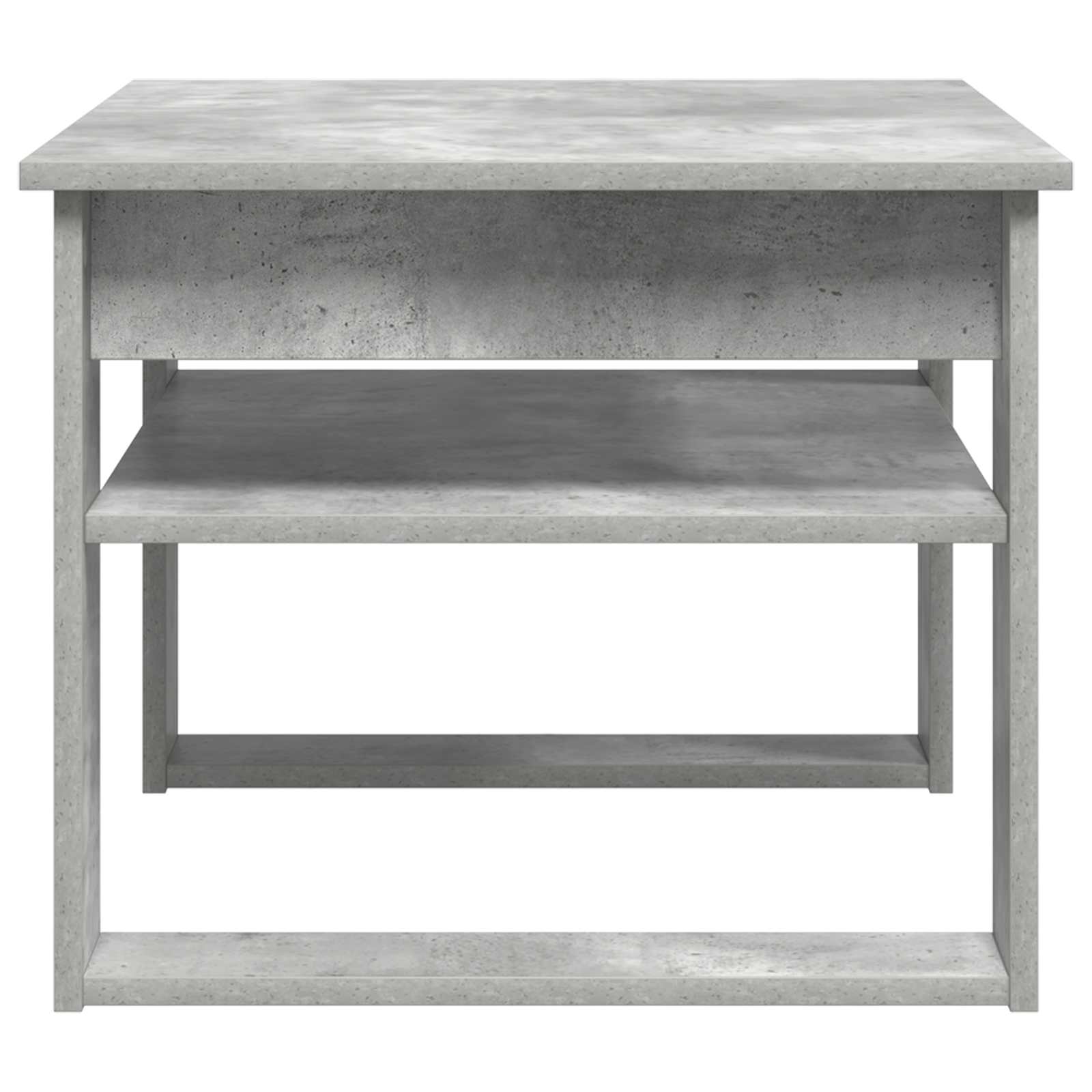 Salontafel met opslag Beton Grijs 64 x 54 x 44 cm Bewerkt hout is nu te koop bij PeponiXL, paradijselijk wonen!