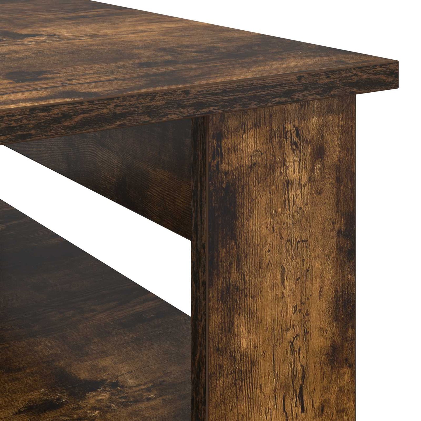 Salontafel Gerookt eiken 64 x 54 x 44 cm Bewerkt hout is nu te koop bij PeponiXL, paradijselijk wonen!