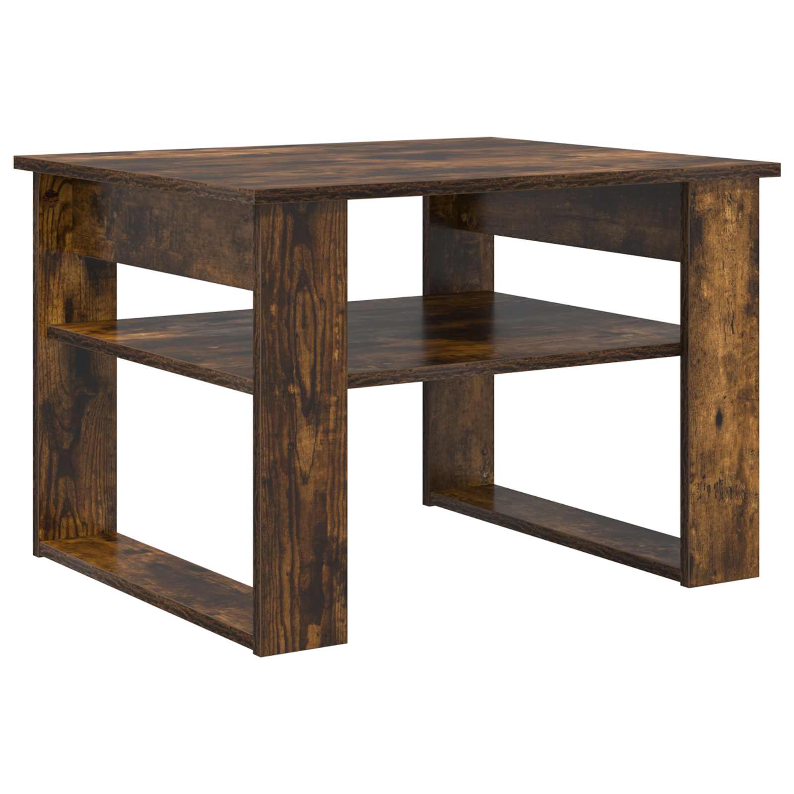 Salontafel Gerookt eiken 64 x 54 x 44 cm Bewerkt hout is nu te koop bij PeponiXL, paradijselijk wonen!