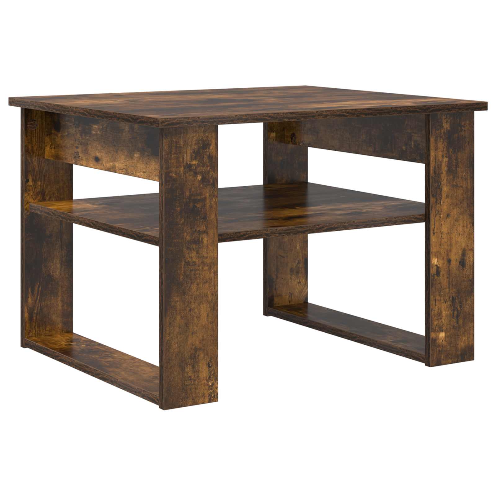 Salontafel Gerookt eiken 64 x 54 x 44 cm Bewerkt hout is nu te koop bij PeponiXL, paradijselijk wonen!