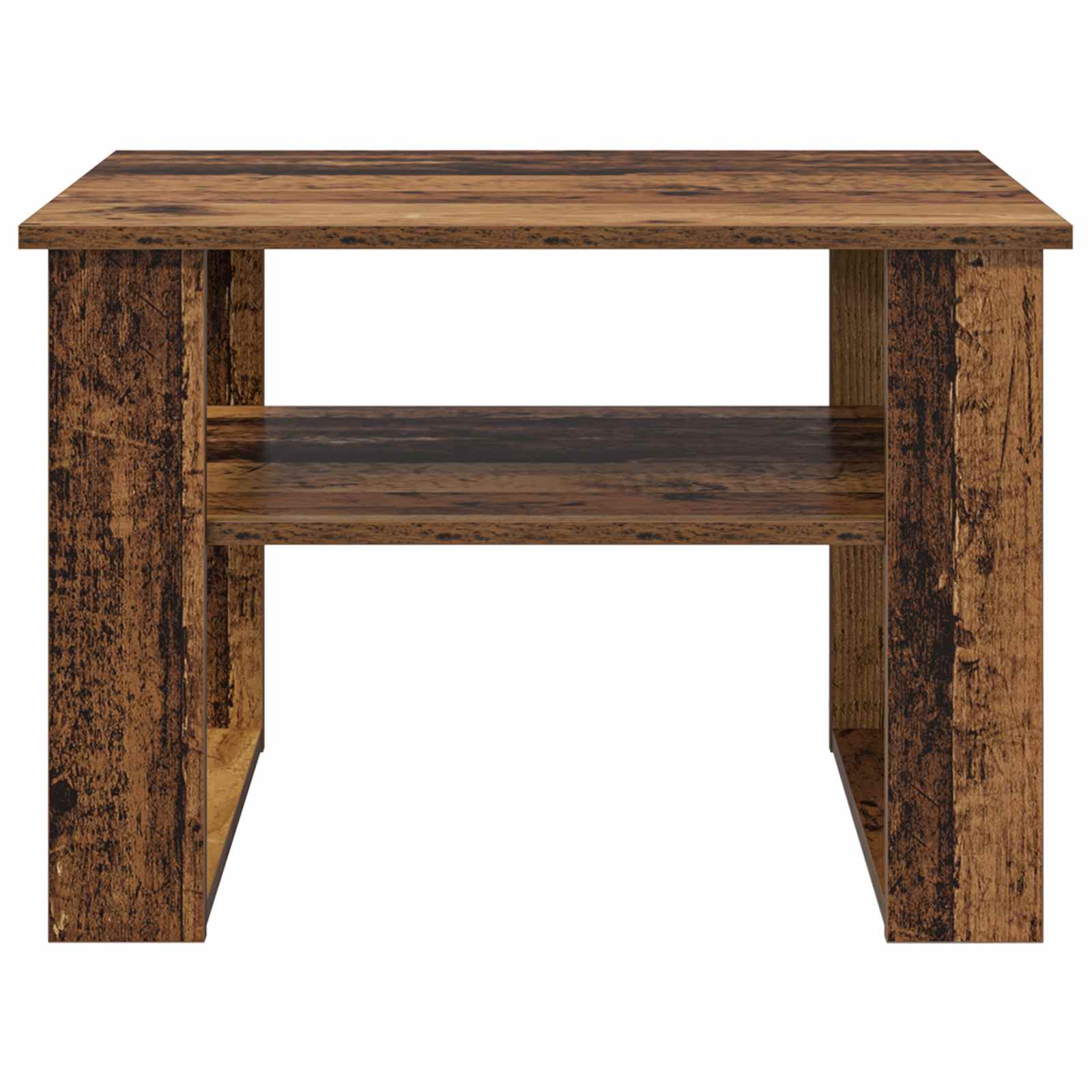 Salontafel met opslag Oudhout 64 x 54 x 44 cm Bewerkt hout is nu te koop bij PeponiXL, paradijselijk wonen!