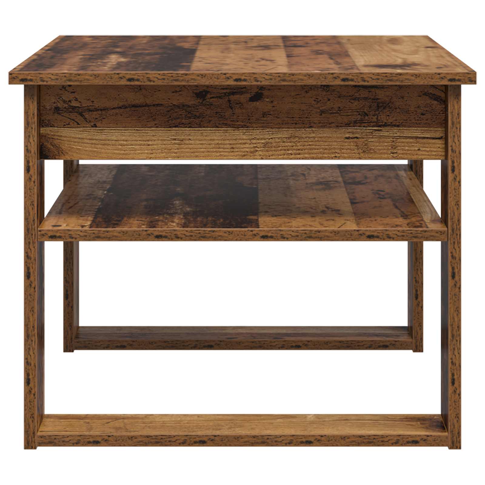 Salontafel met opslag Oudhout 64 x 54 x 44 cm Bewerkt hout is nu te koop bij PeponiXL, paradijselijk wonen!