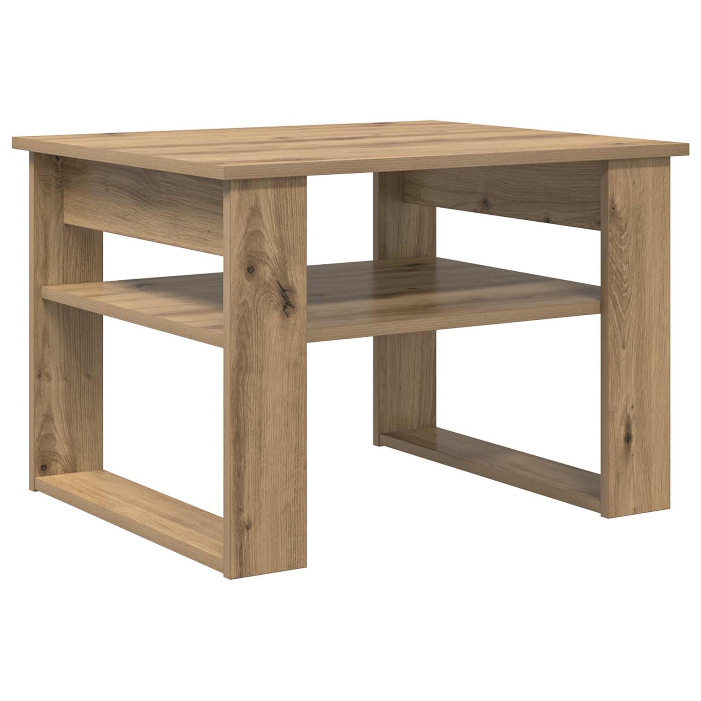 Salontafel Artisan Eiken 64 x 54 x 44 cm Bewerkt hout is nu te koop bij PeponiXL, paradijselijk wonen!