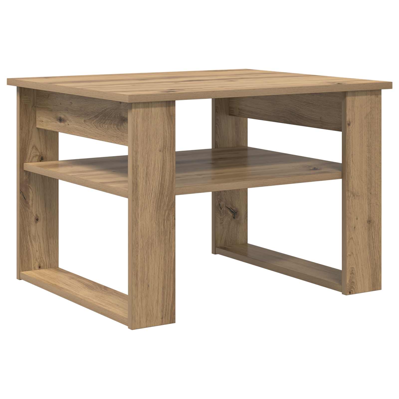 Salontafel Artisan Eiken 64 x 54 x 44 cm Bewerkt hout is nu te koop bij PeponiXL, paradijselijk wonen!