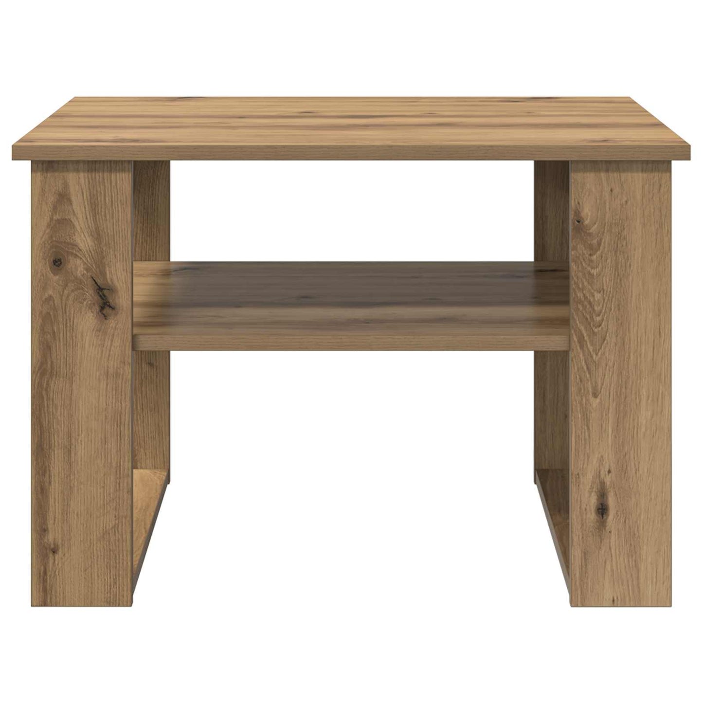 Salontafel Artisan Eiken 64 x 54 x 44 cm Bewerkt hout is nu te koop bij PeponiXL, paradijselijk wonen!