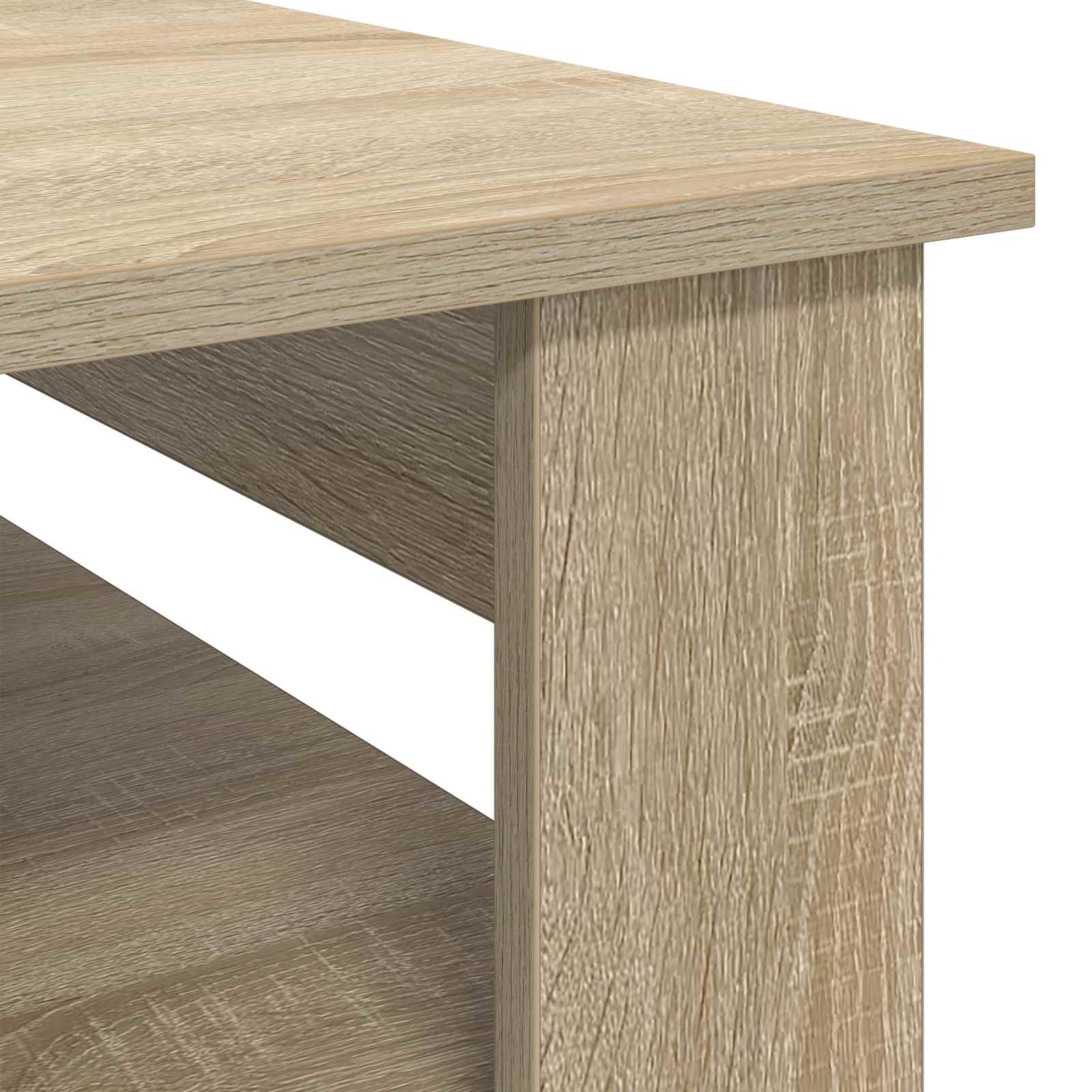 Salontafel met opslag Sonoma Eiken 96 x 54 x 44 cm Bewerkt hout is nu te koop bij PeponiXL, paradijselijk wonen!