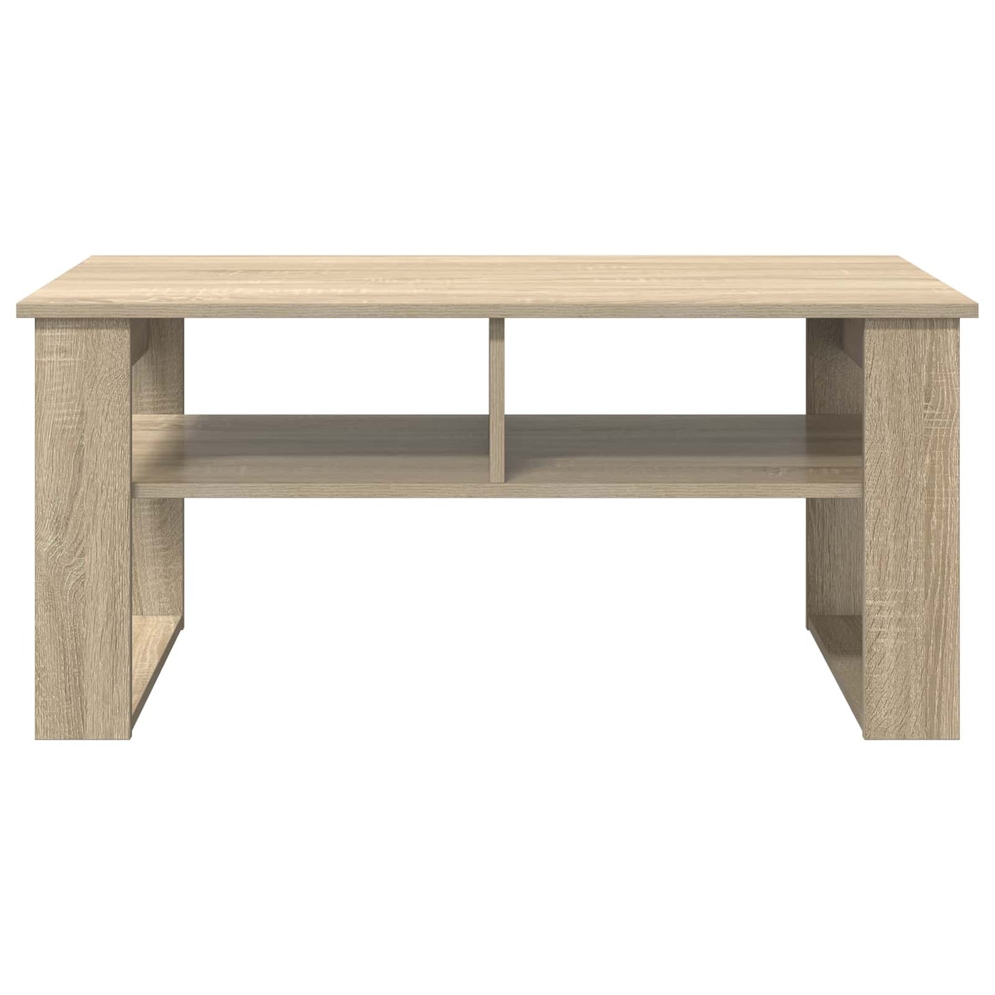 Salontafel met opslag Sonoma Eiken 96 x 54 x 44 cm Bewerkt hout is nu te koop bij PeponiXL, paradijselijk wonen!