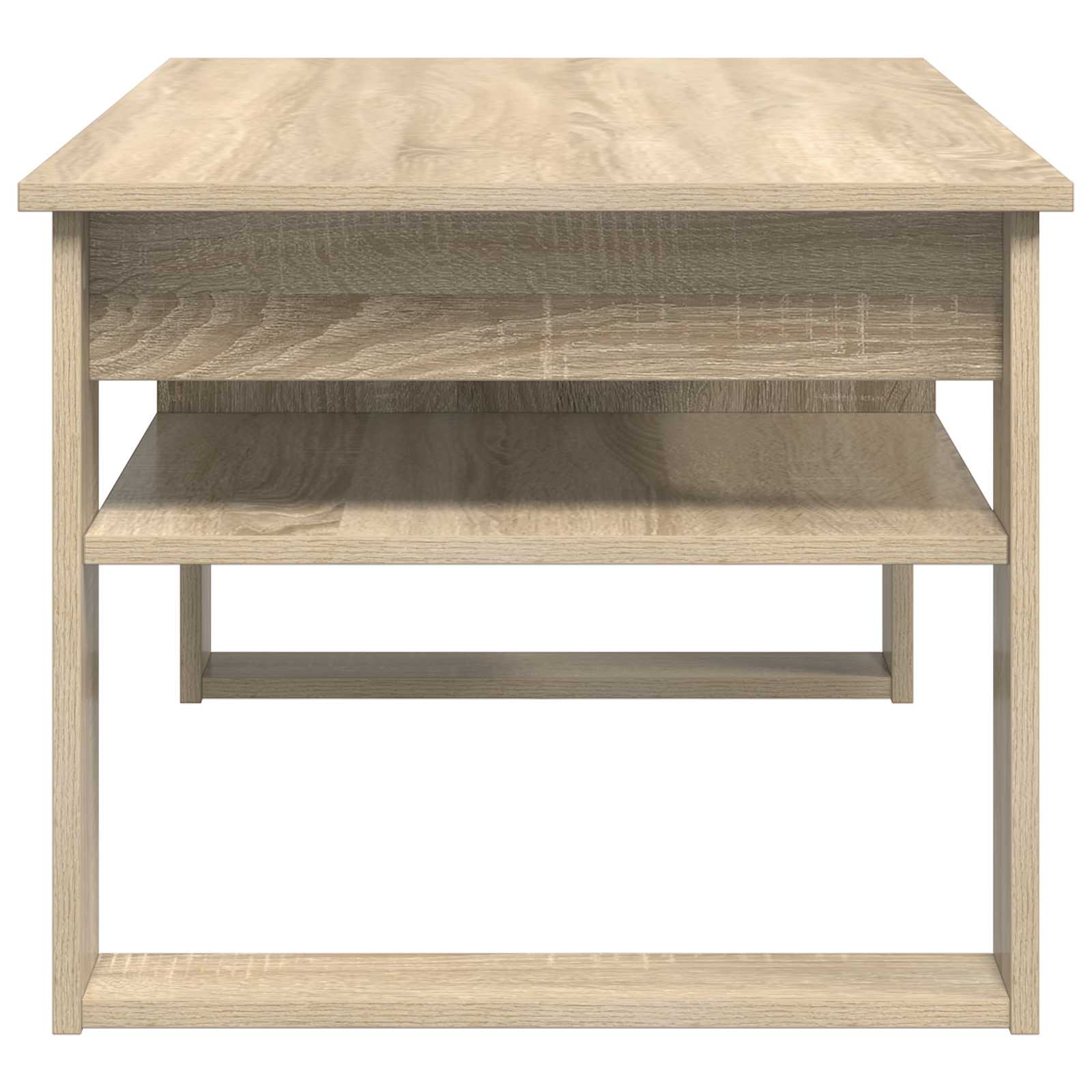 Salontafel met opslag Sonoma Eiken 96 x 54 x 44 cm Bewerkt hout is nu te koop bij PeponiXL, paradijselijk wonen!