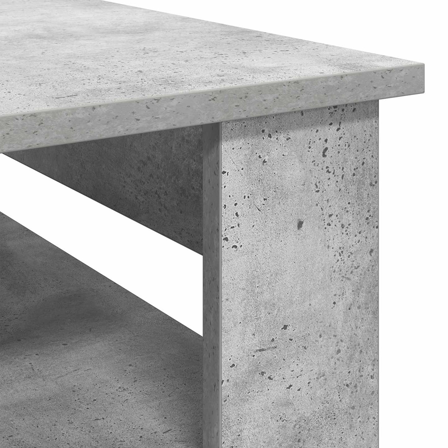Salontafel met opslag Beton Grijs 96 x 54 x 44 cm Bewerkt hout is nu te koop bij PeponiXL, paradijselijk wonen!
