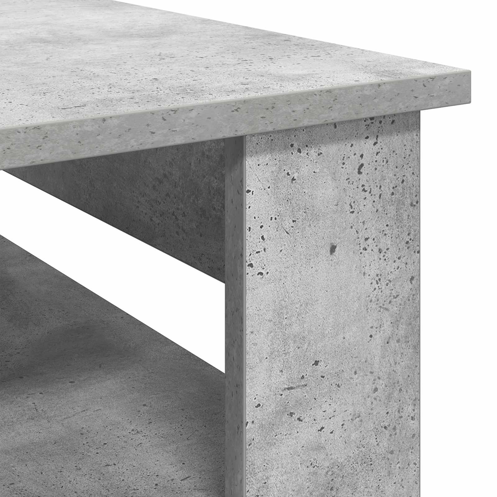 Salontafel met opslag Beton Grijs 96 x 54 x 44 cm Bewerkt hout is nu te koop bij PeponiXL, paradijselijk wonen!