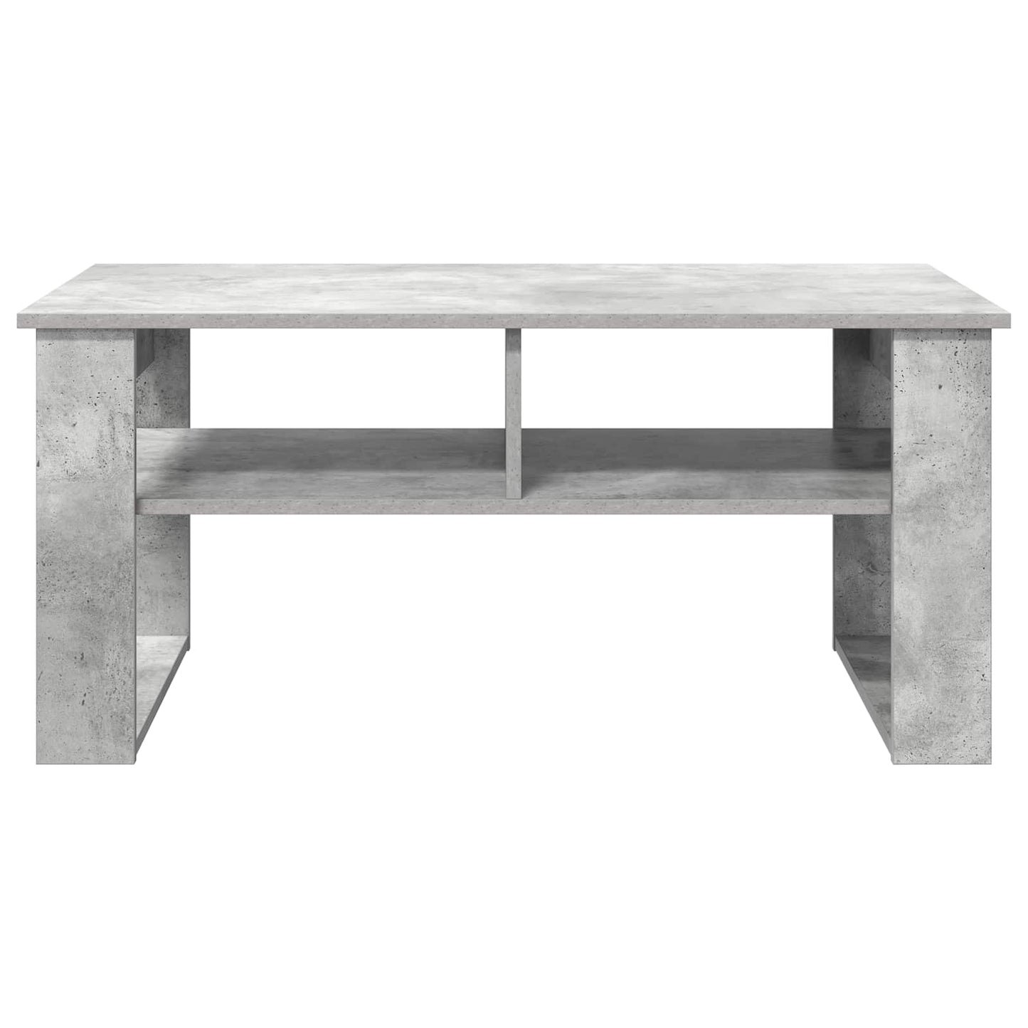 Salontafel met opslag Beton Grijs 96 x 54 x 44 cm Bewerkt hout is nu te koop bij PeponiXL, paradijselijk wonen!