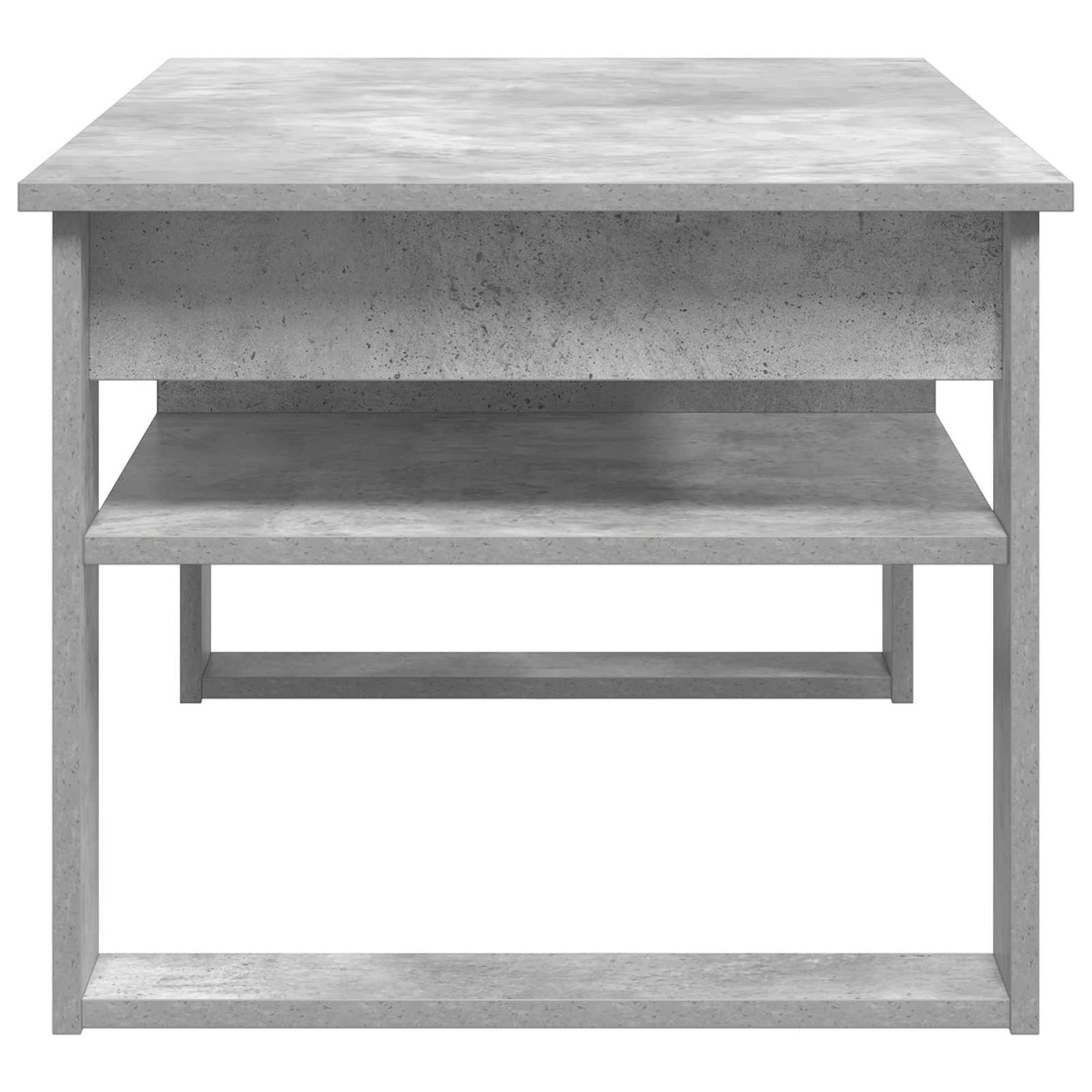 Salontafel met opslag Beton Grijs 96 x 54 x 44 cm Bewerkt hout is nu te koop bij PeponiXL, paradijselijk wonen!