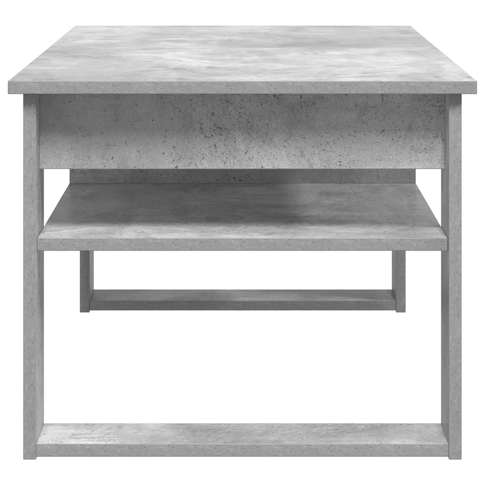 Salontafel met opslag Beton Grijs 96 x 54 x 44 cm Bewerkt hout is nu te koop bij PeponiXL, paradijselijk wonen!