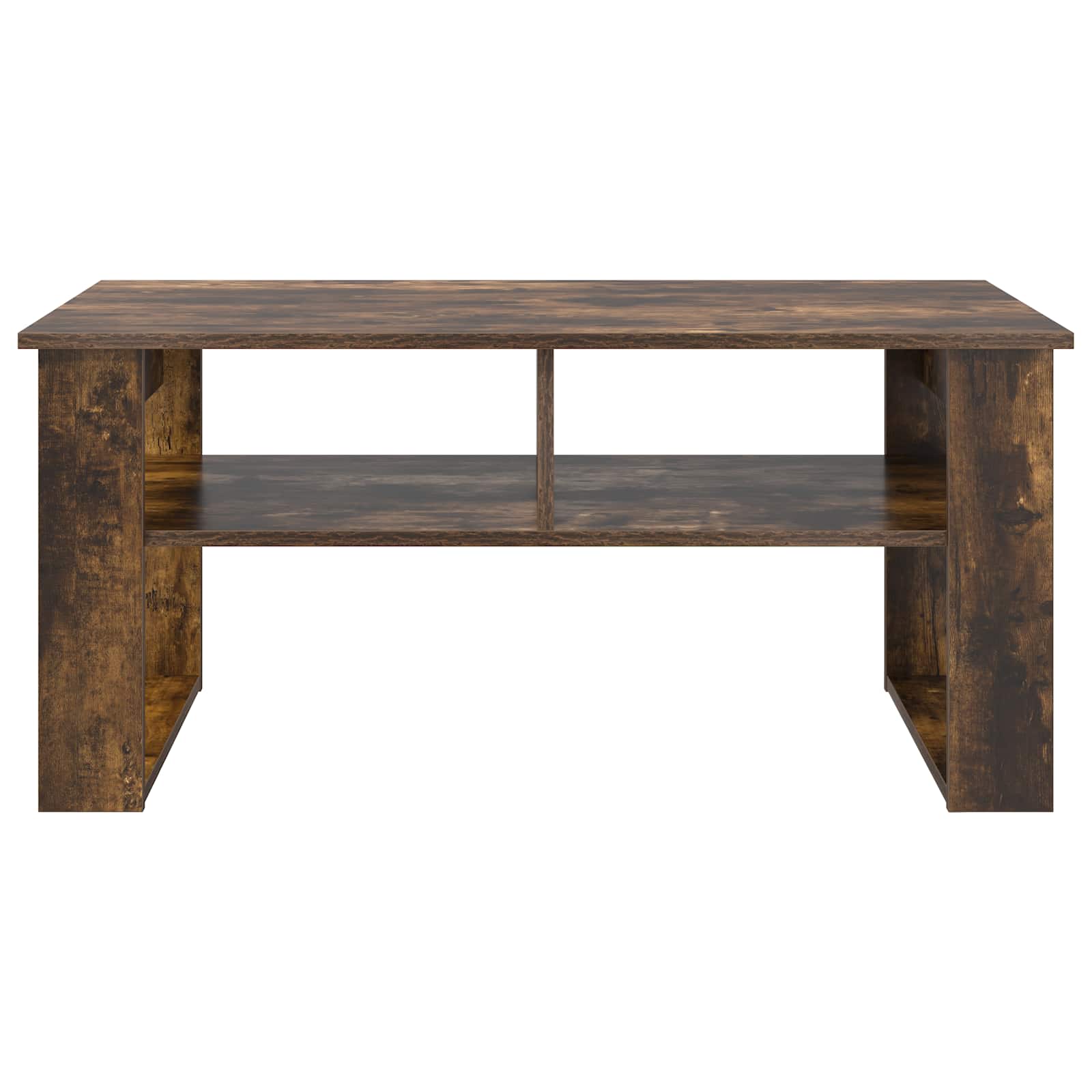 Salontafel Gerookt eiken 96 x 54 x 44 cm Bewerkt hout is nu te koop bij PeponiXL, paradijselijk wonen!