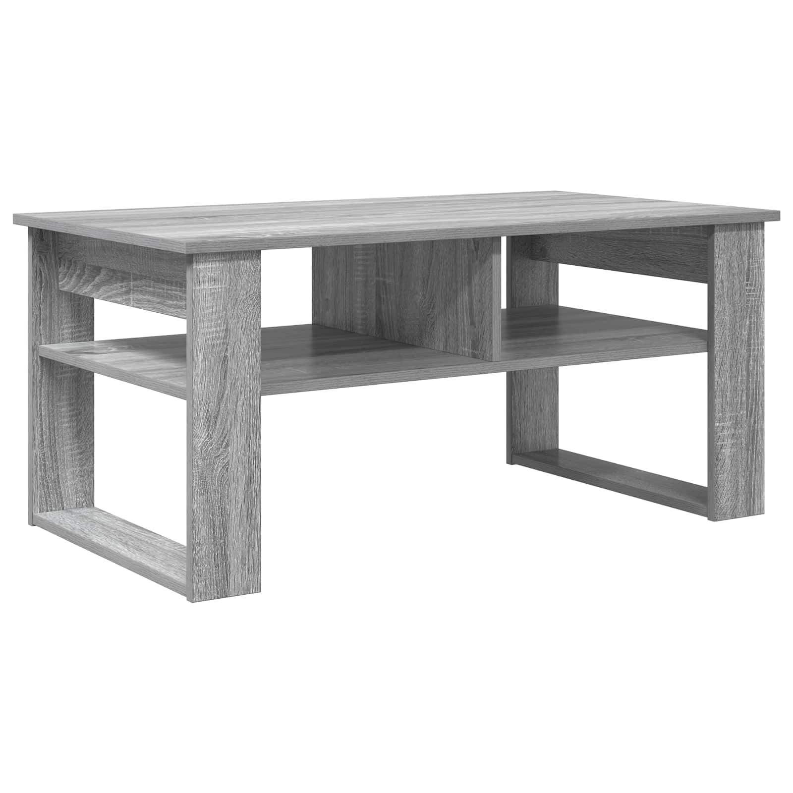 Salontafel met opslag Grijs Sonoma 96 x 54 x 44 cm Bewerkt hout is nu te koop bij PeponiXL, paradijselijk wonen!