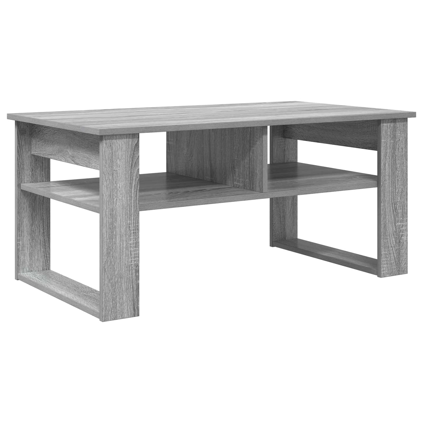 Salontafel met opslag Grijs Sonoma 96 x 54 x 44 cm Bewerkt hout is nu te koop bij PeponiXL, paradijselijk wonen!