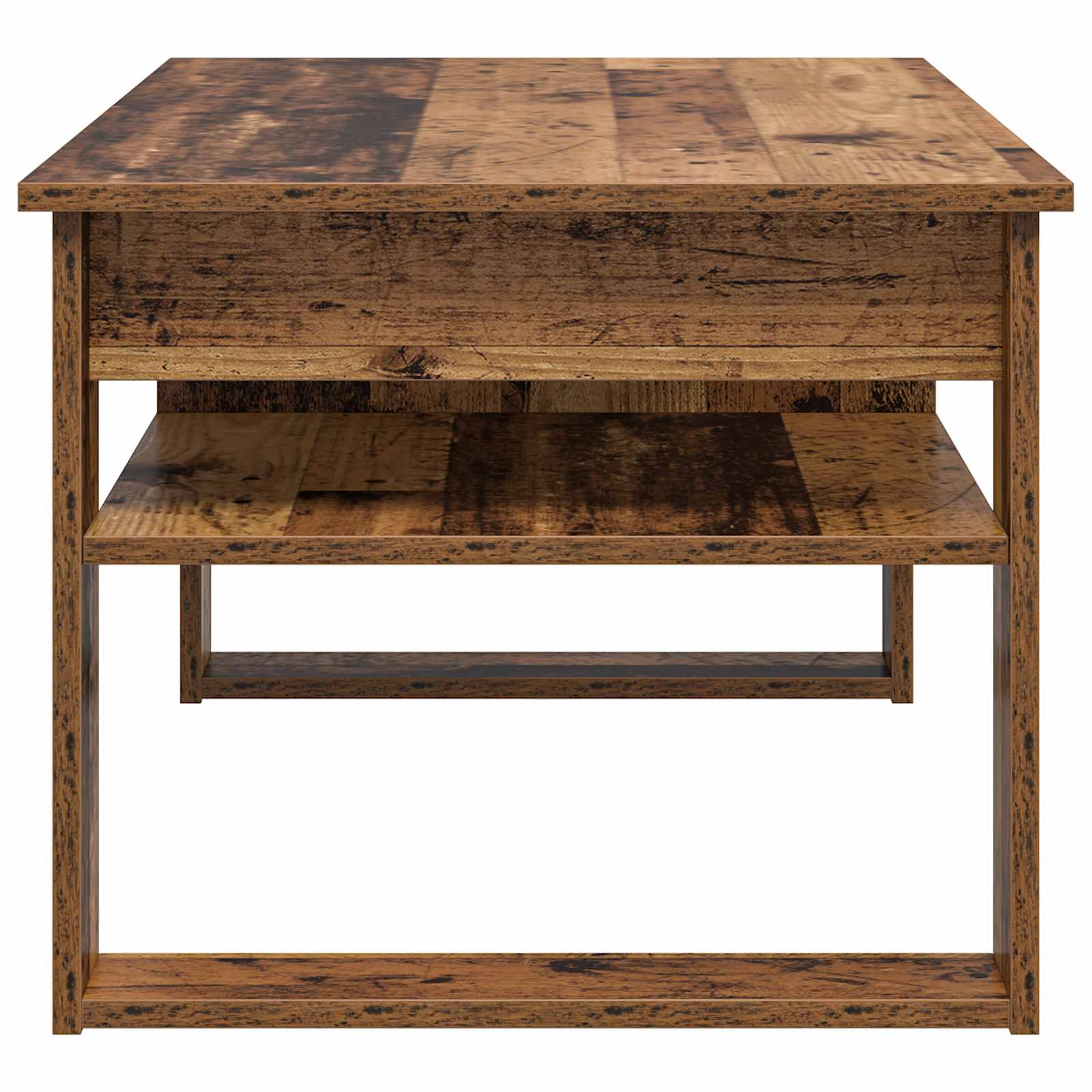 Salontafel met opslag Oudhout 96 x 54 x 44 cm Bewerkt hout is nu te koop bij PeponiXL, paradijselijk wonen!