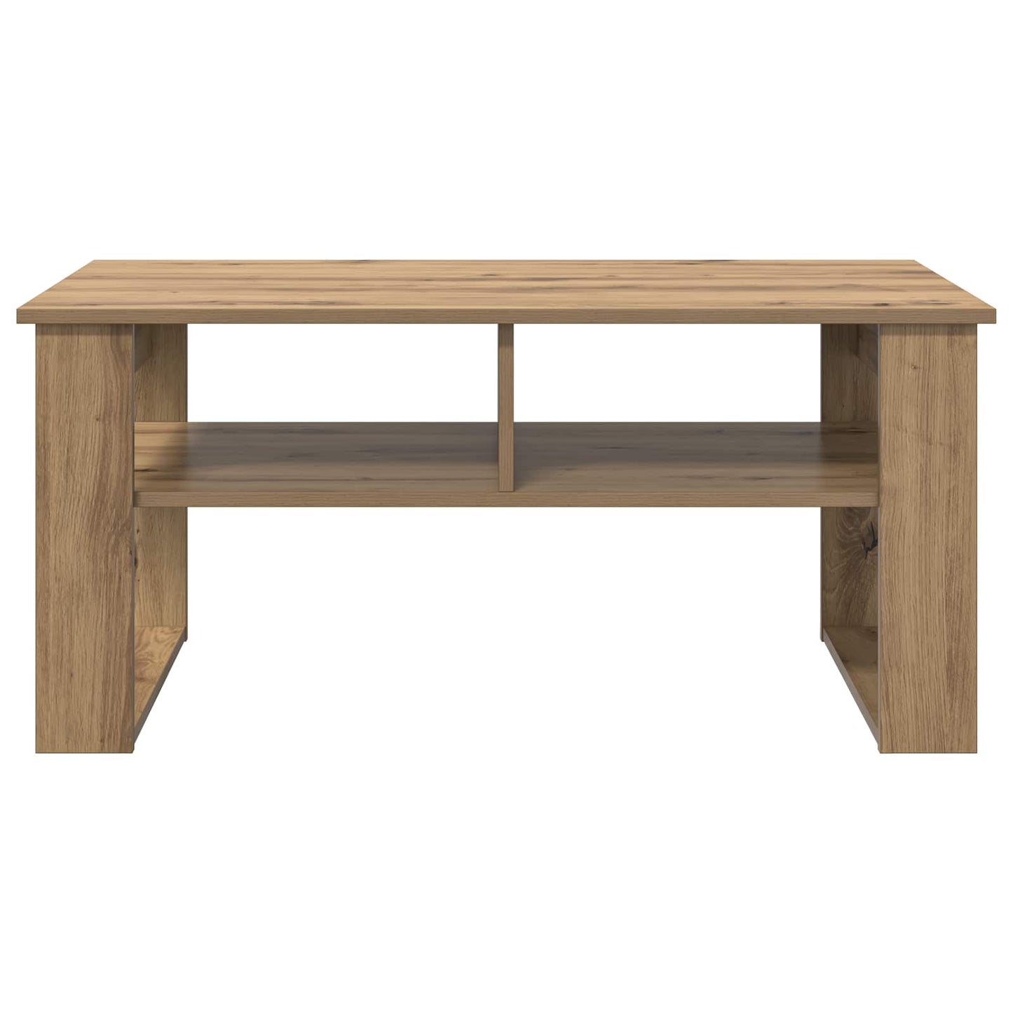 Salontafel Artisan Eiken 96 x 54 x 44 cm Bewerkt hout is nu te koop bij PeponiXL, paradijselijk wonen!