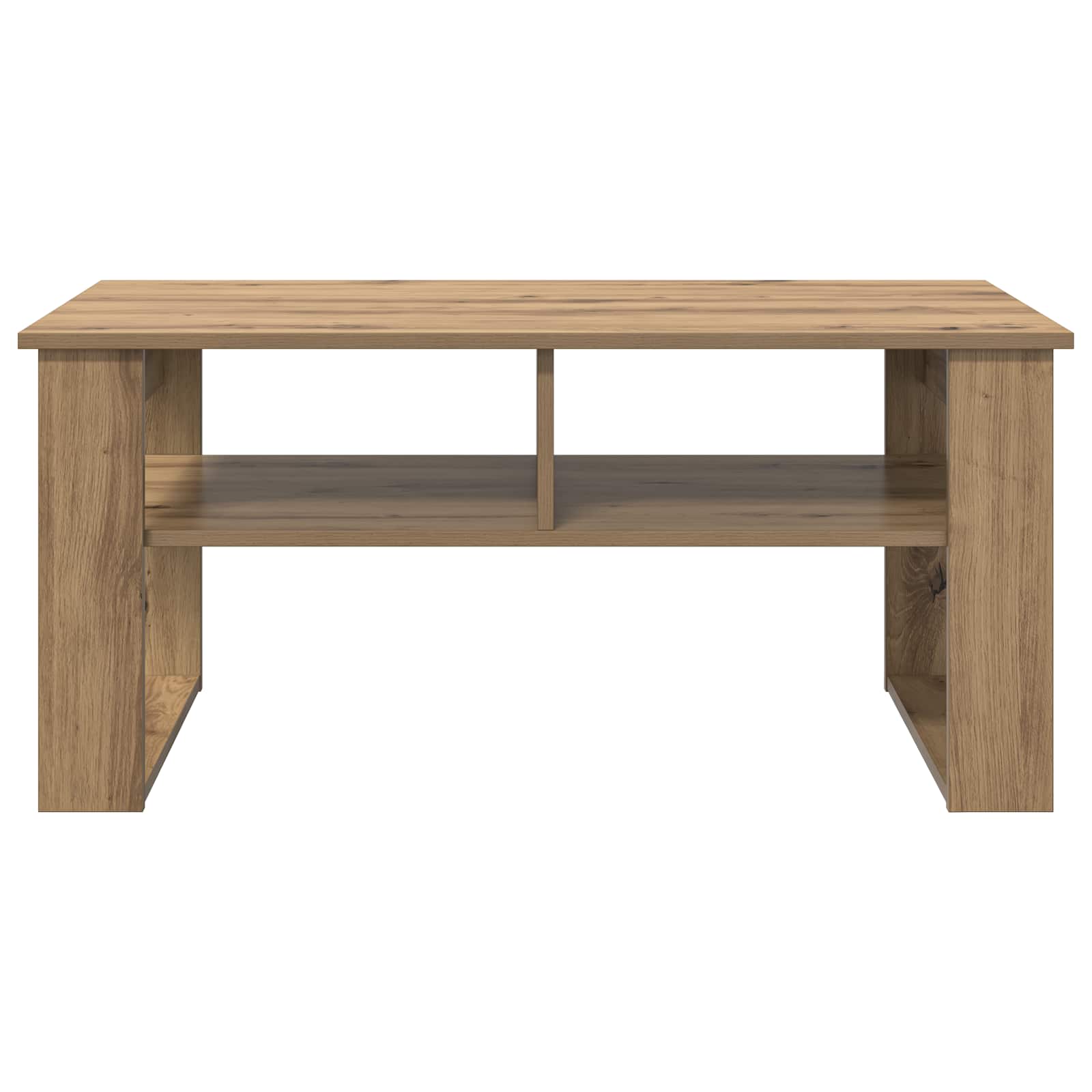 Salontafel Artisan Eiken 96 x 54 x 44 cm Bewerkt hout is nu te koop bij PeponiXL, paradijselijk wonen!
