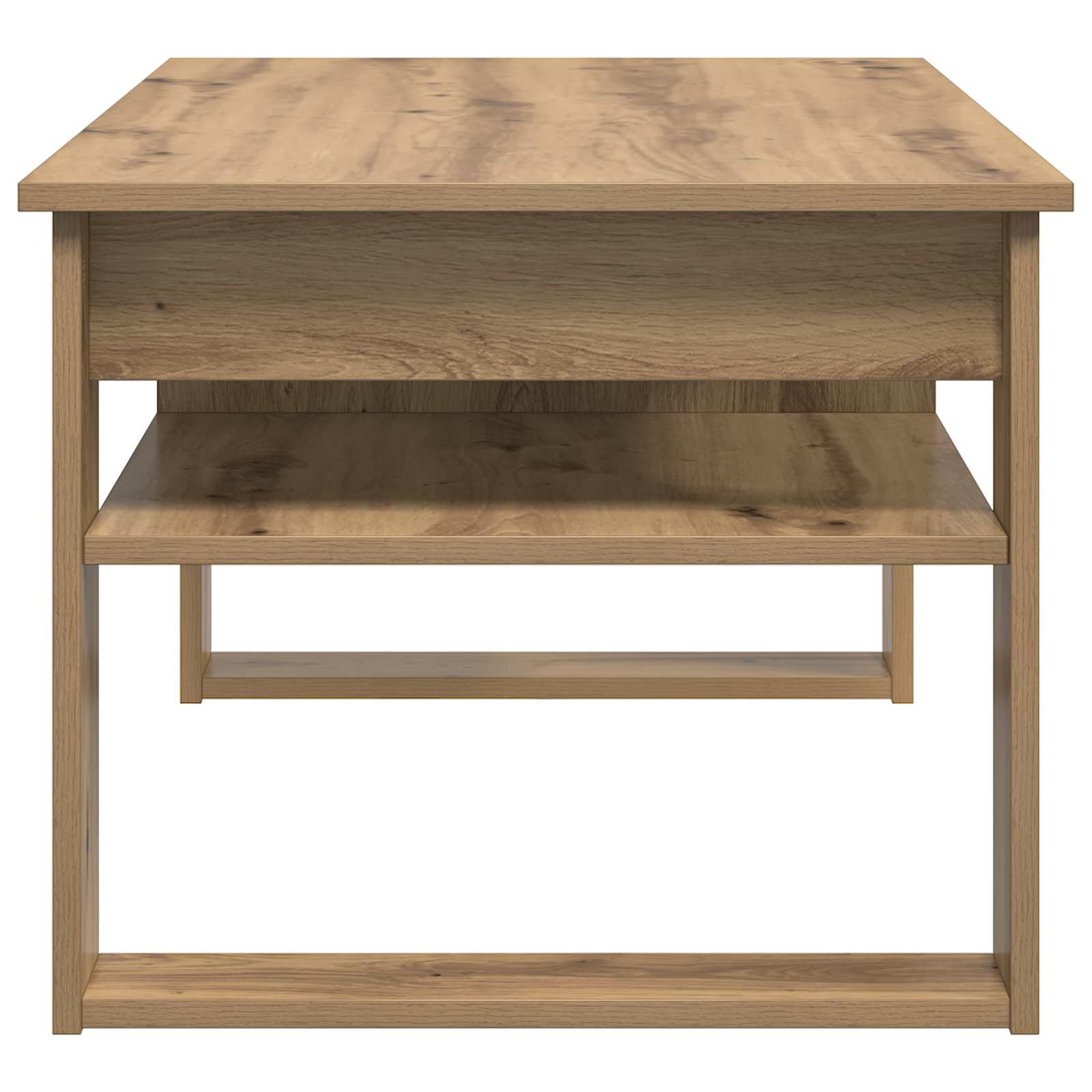 Salontafel Artisan Eiken 96 x 54 x 44 cm Bewerkt hout is nu te koop bij PeponiXL, paradijselijk wonen!