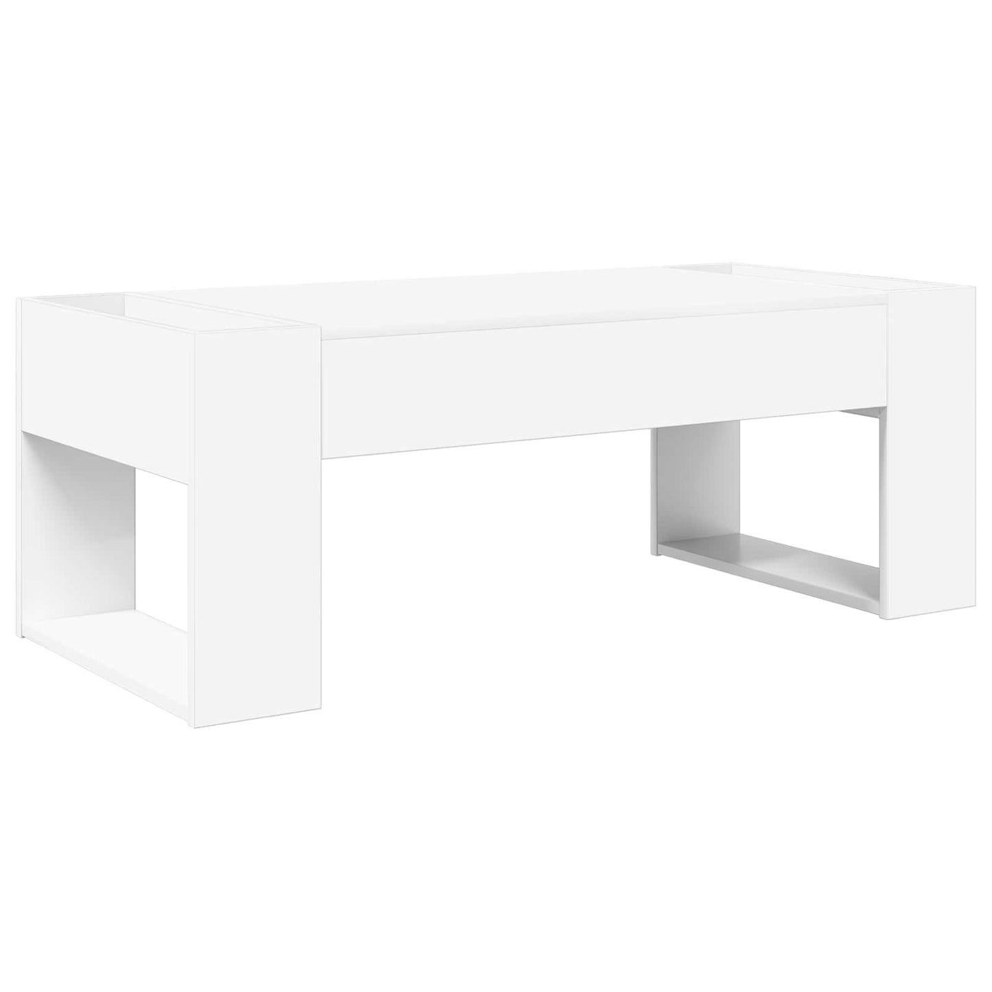 Salontafel Wit 110 x 50 x 41 cm Bewerkt hout is nu te koop bij PeponiXL, paradijselijk wonen!