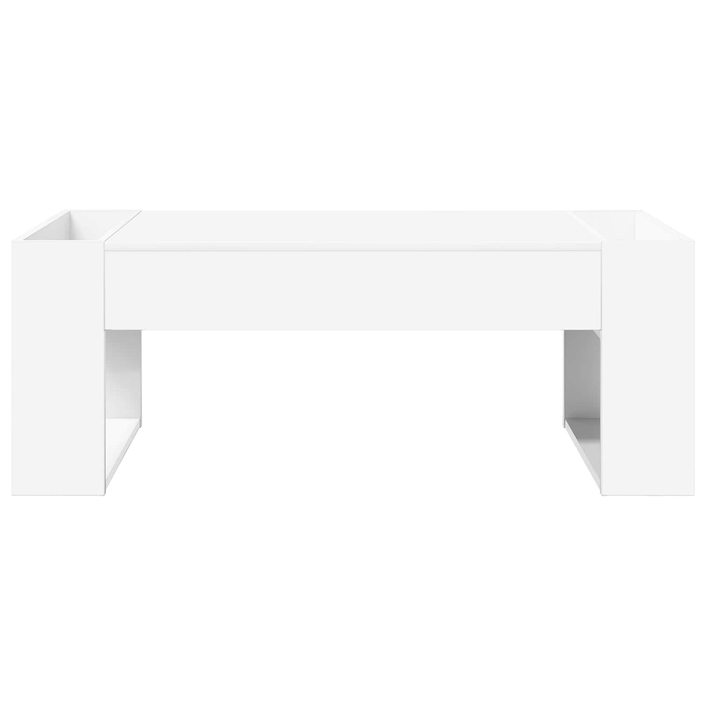 Salontafel Wit 110 x 50 x 41 cm Bewerkt hout is nu te koop bij PeponiXL, paradijselijk wonen!
