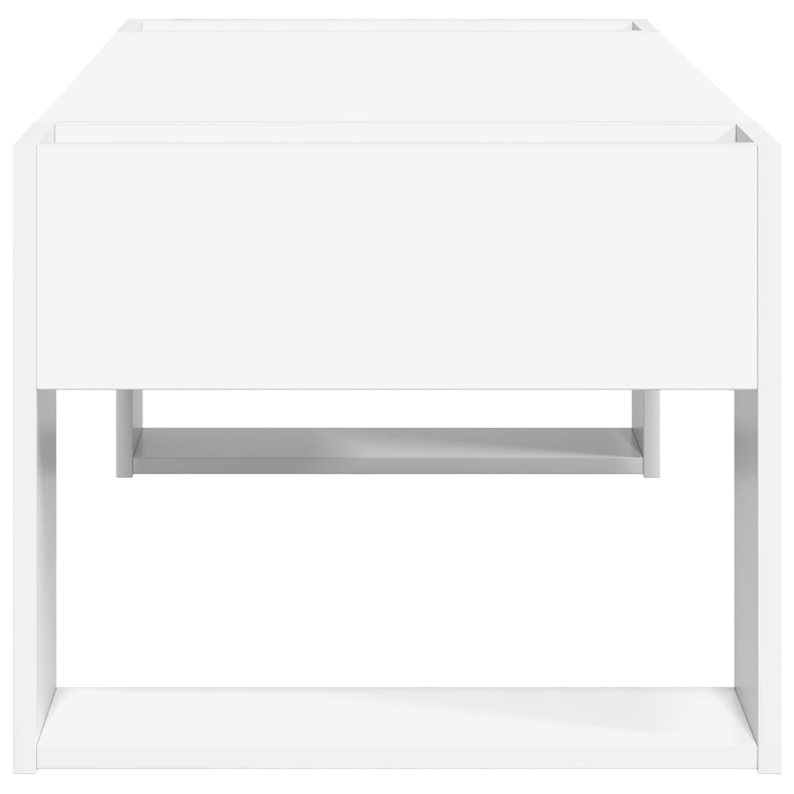 Salontafel Wit 110 x 50 x 41 cm Bewerkt hout is nu te koop bij PeponiXL, paradijselijk wonen!