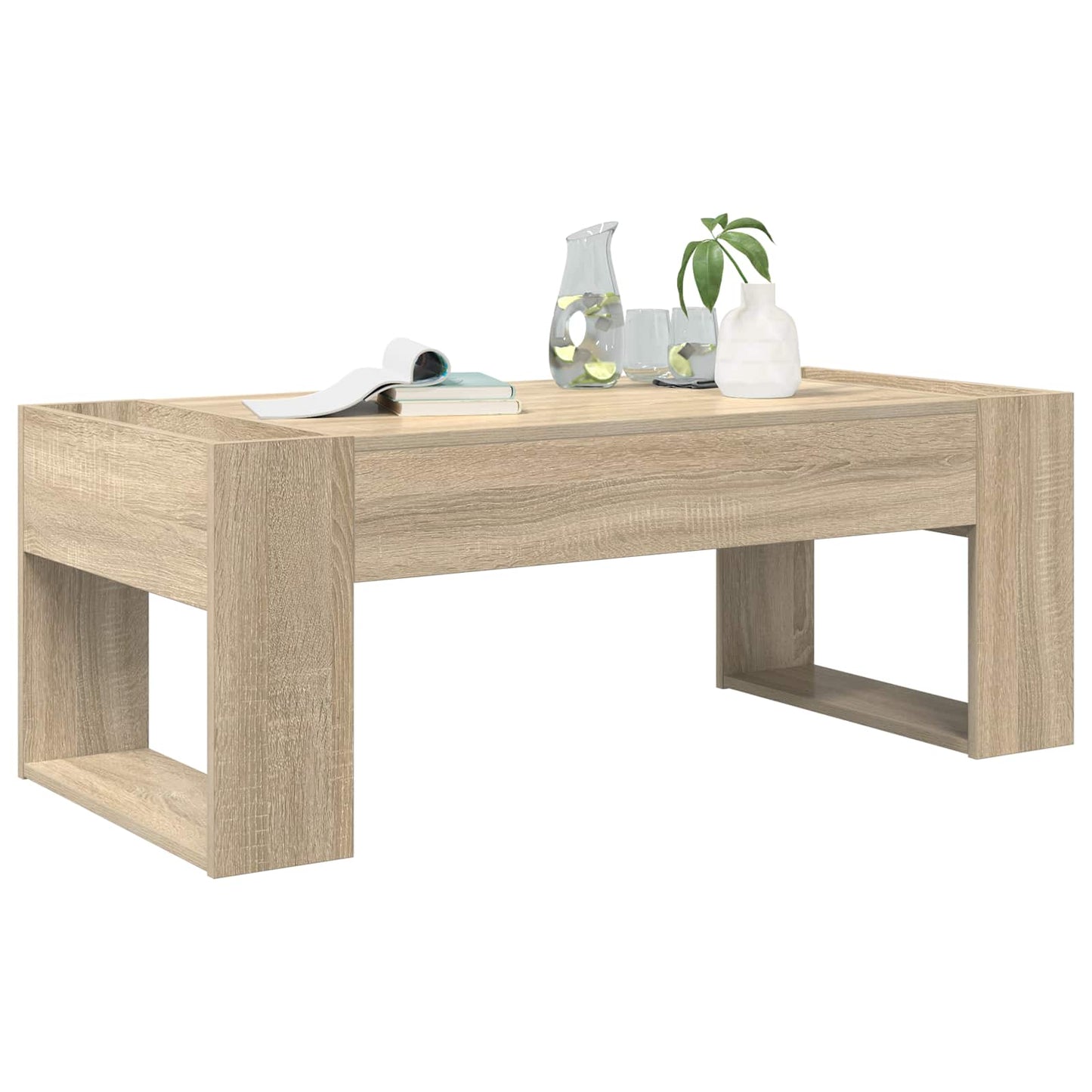Salontafel Sonoma Eiken 110 x 50 x 41 cm Bewerkt hout is nu te koop bij PeponiXL, paradijselijk wonen!