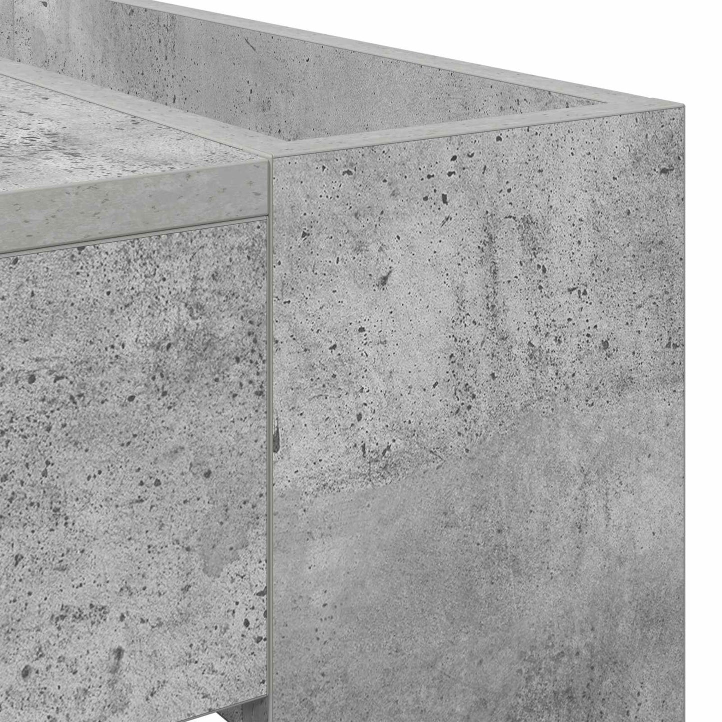 Salontafel Beton Grijs 110 x 50 x 41 cm Bewerkt hout is nu te koop bij PeponiXL, paradijselijk wonen!