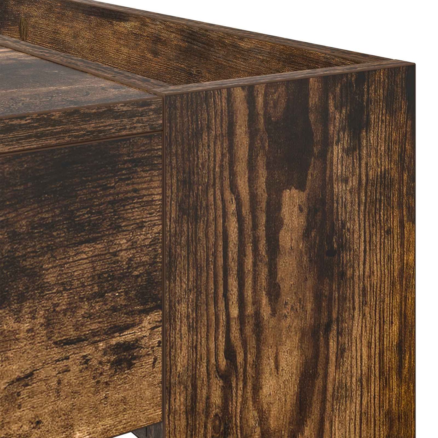 Salontafel Gerookt eiken 110 x 50 x 41 cm Bewerkt hout is nu te koop bij PeponiXL, paradijselijk wonen!