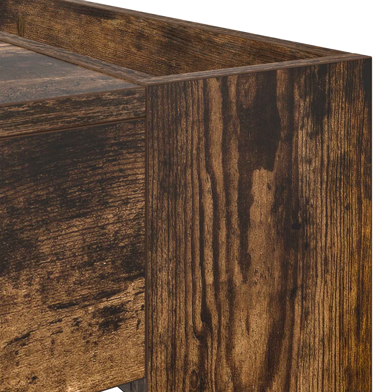 Salontafel Gerookt eiken 110 x 50 x 41 cm Bewerkt hout is nu te koop bij PeponiXL, paradijselijk wonen!