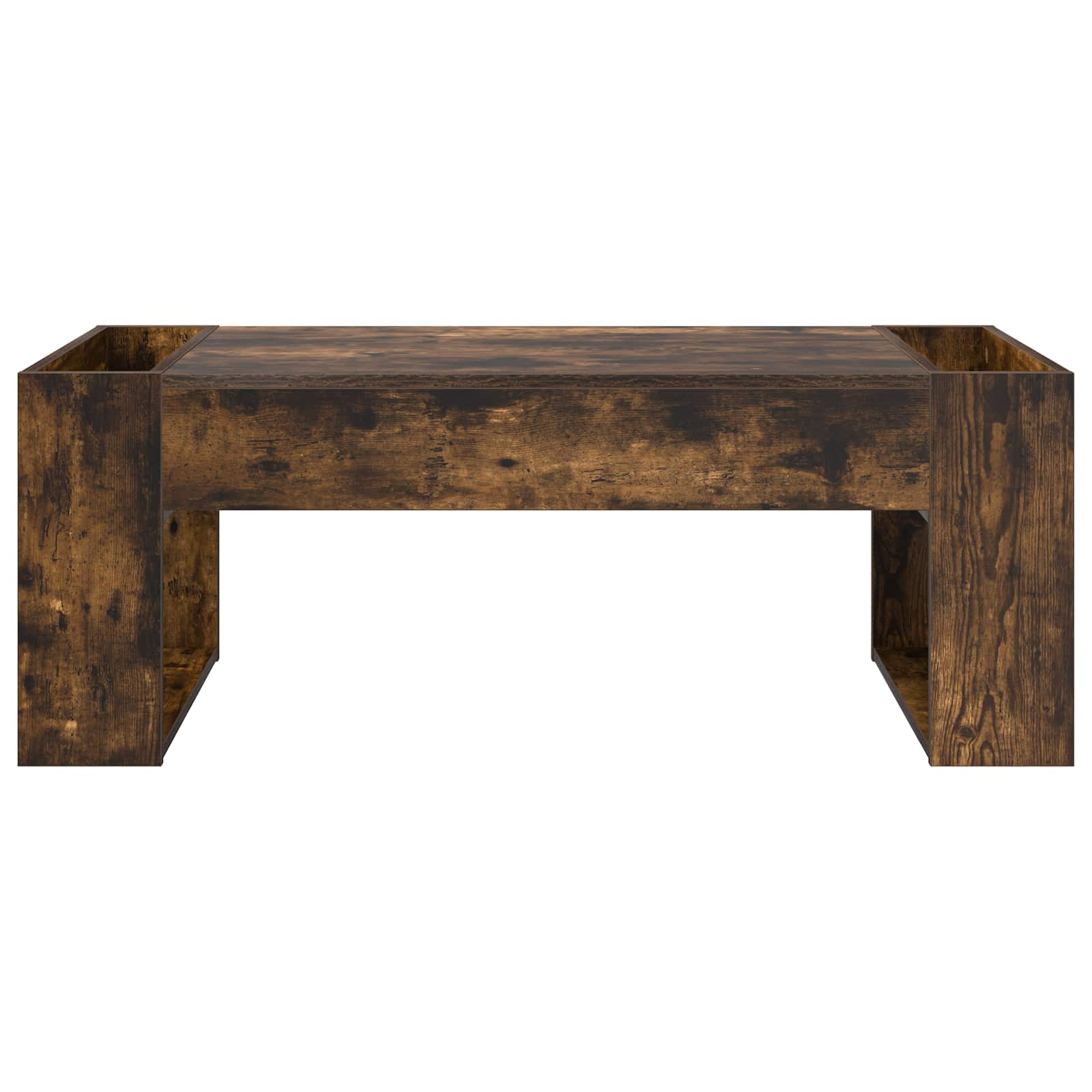 Salontafel Gerookt eiken 110 x 50 x 41 cm Bewerkt hout is nu te koop bij PeponiXL, paradijselijk wonen!