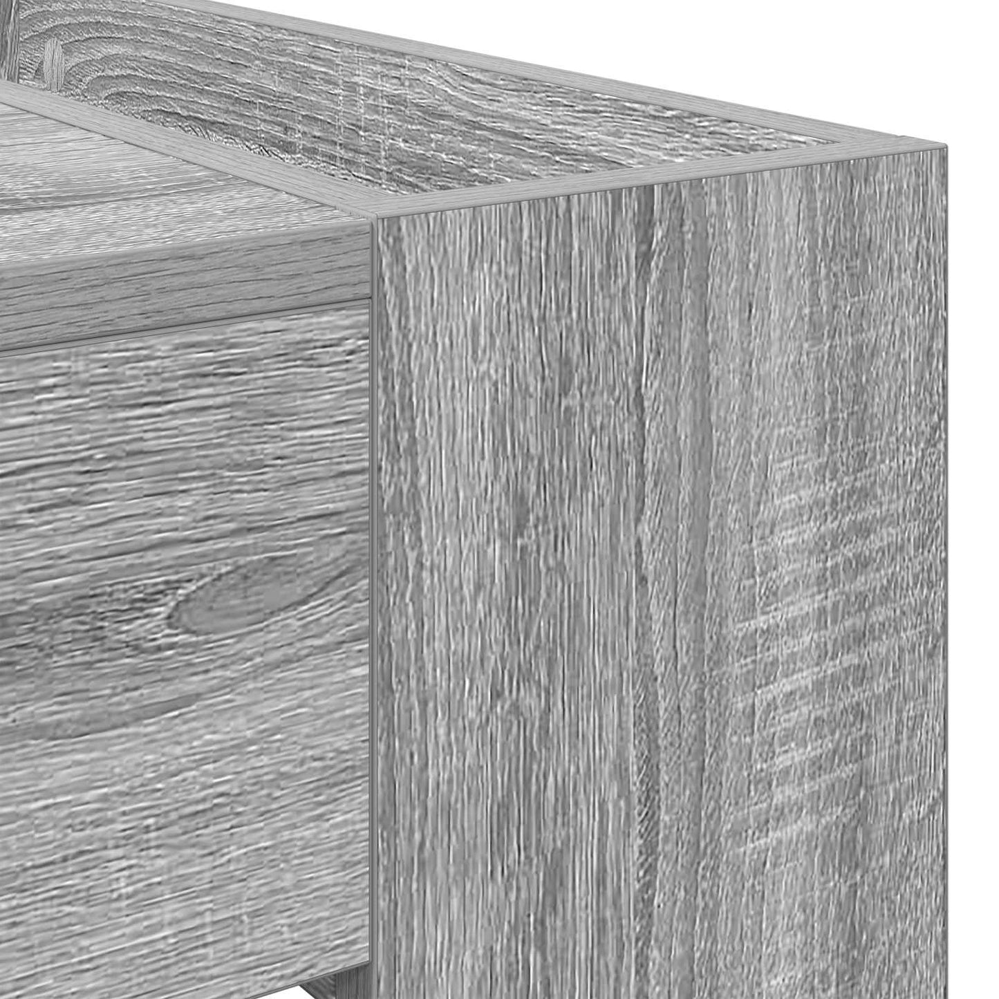 Salontafel Grijs Sonoma 110 x 50 x 41 cm Bewerkt hout is nu te koop bij PeponiXL, paradijselijk wonen!